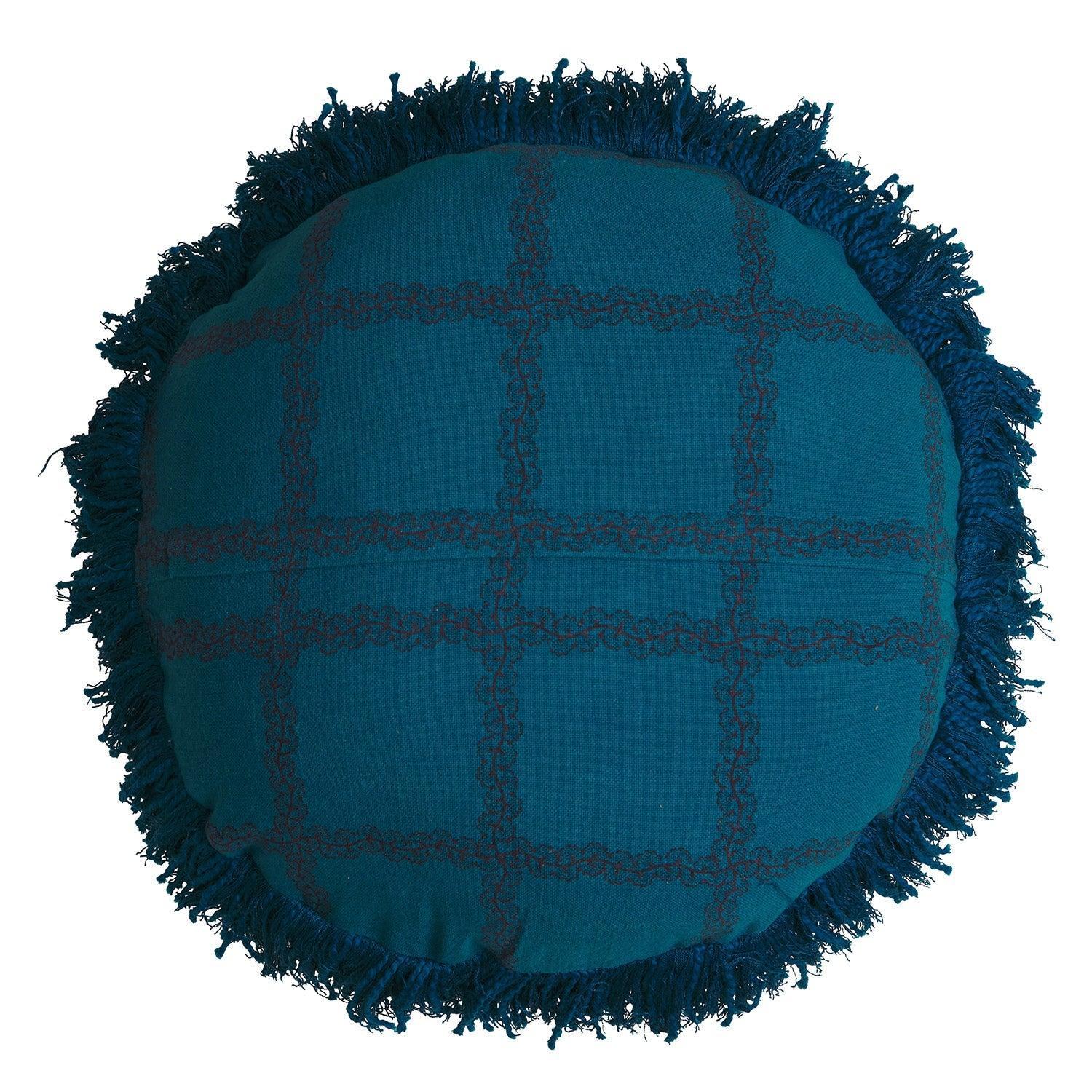 Lottie Embroidered Cushion-Soft Furnishings-Sage & Clare-The Bay Room