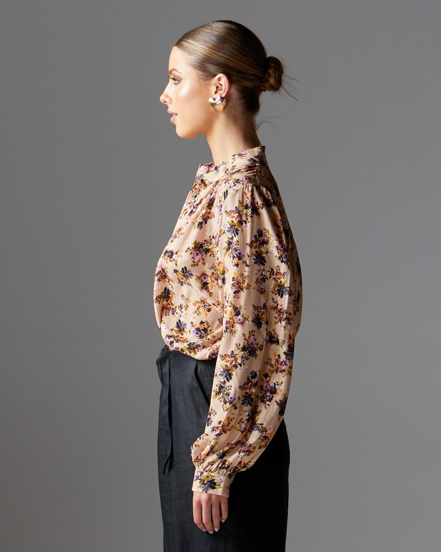 Loyal Blouse - Violet Floral-Tops-Fate + Becker-The Bay Room
