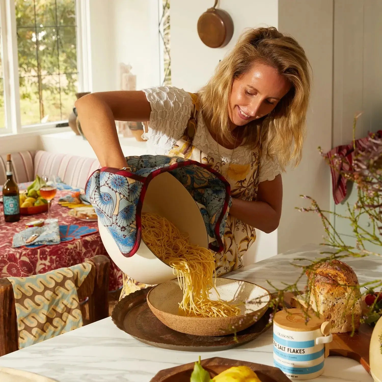 Lucia Double Oven Mitt-Kitchenware-Sage & Clare-The Bay Room