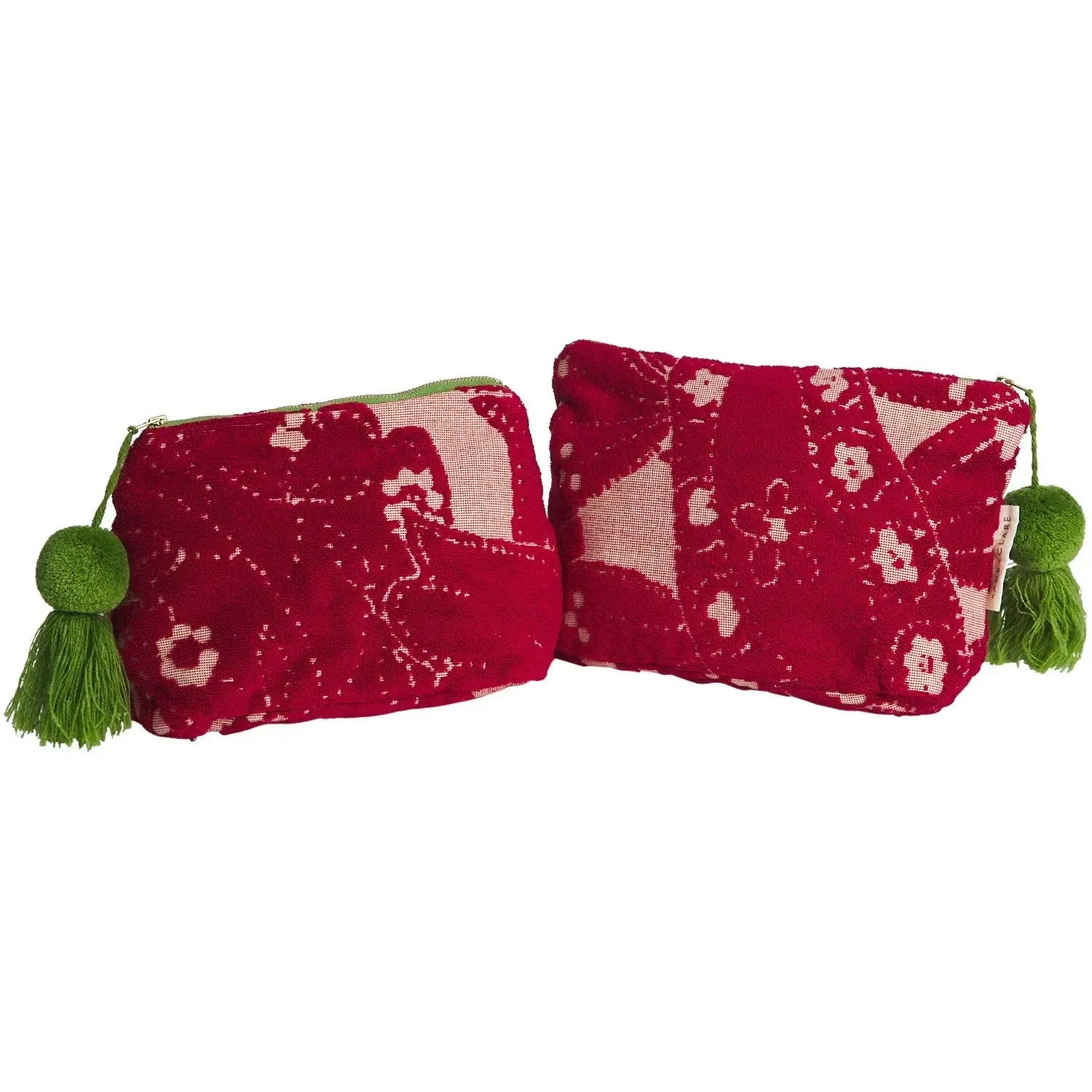 Lucia Terry Pouch - Crimson-Beauty & Well-Being-Sage & Clare-The Bay Room