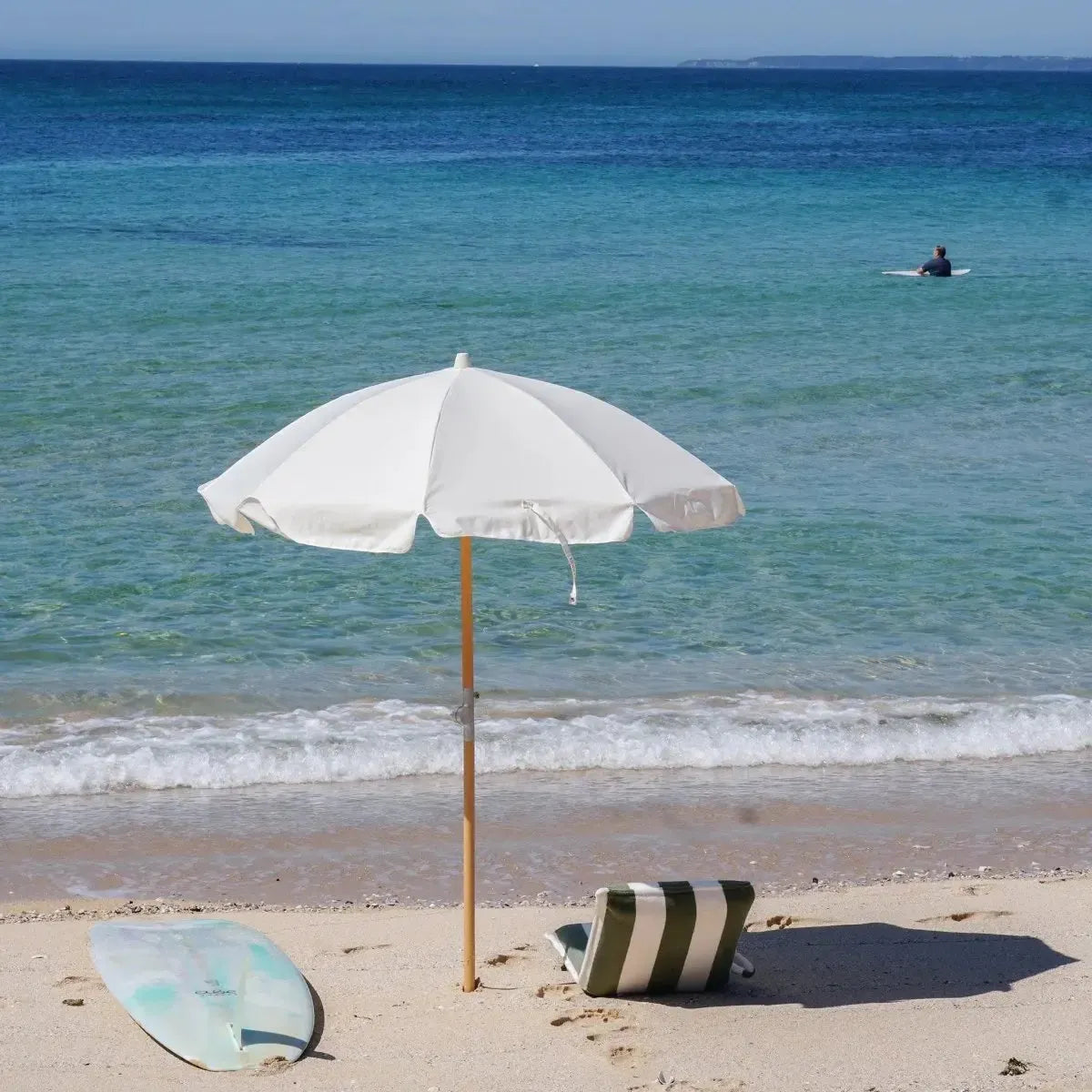 Luxe Beach Umbrella Cream-Travel & Outdoors-Sunny Life-The Bay Room