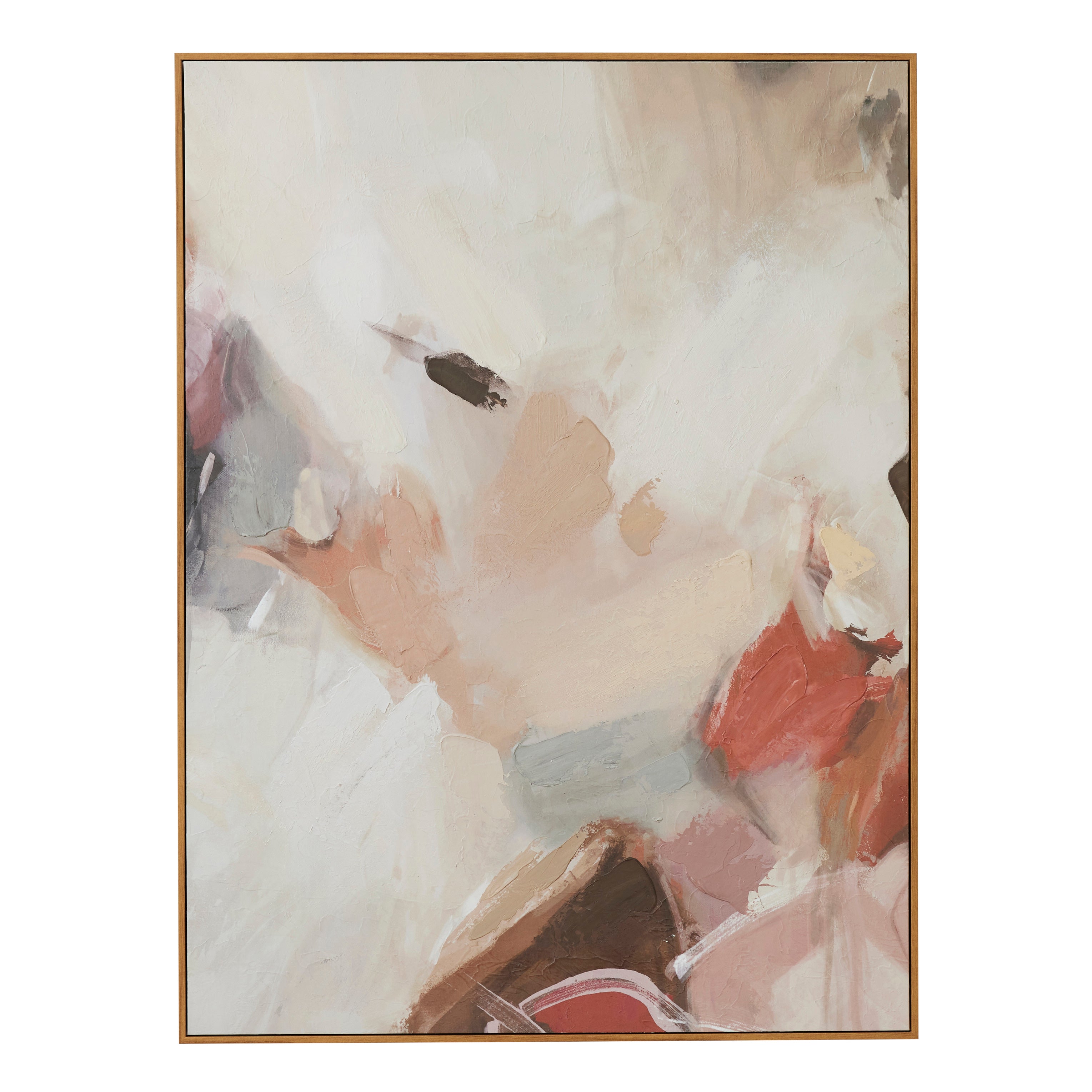 Lykke Teak Frame Oil Canvas 90x120cm-Wall Decor-Coast To Coast Home-The Bay Room