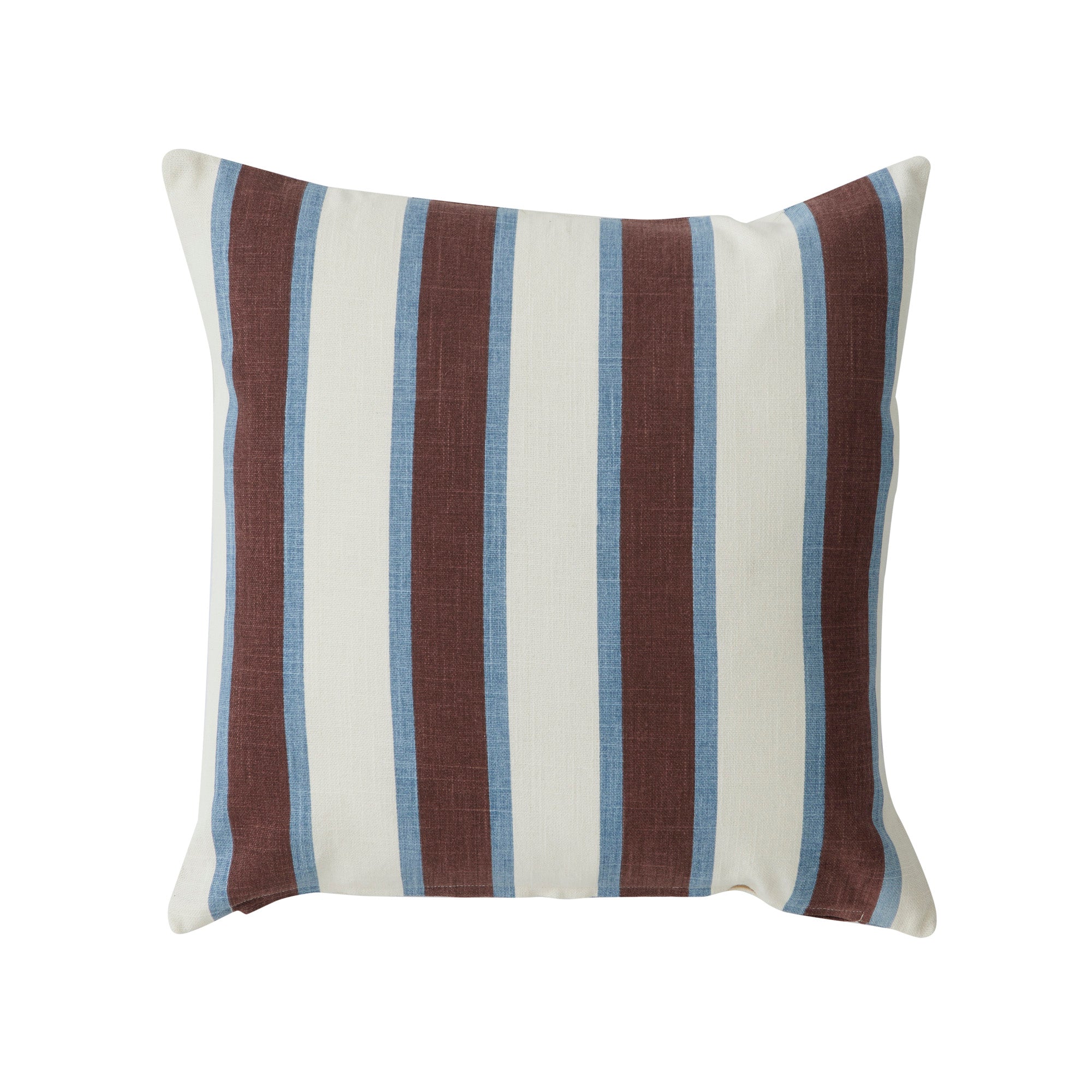 Lynch Cotton Cushion 50x50cm Burgundy/Denim-Soft Furnishings-Coast To Coast Home-The Bay Room