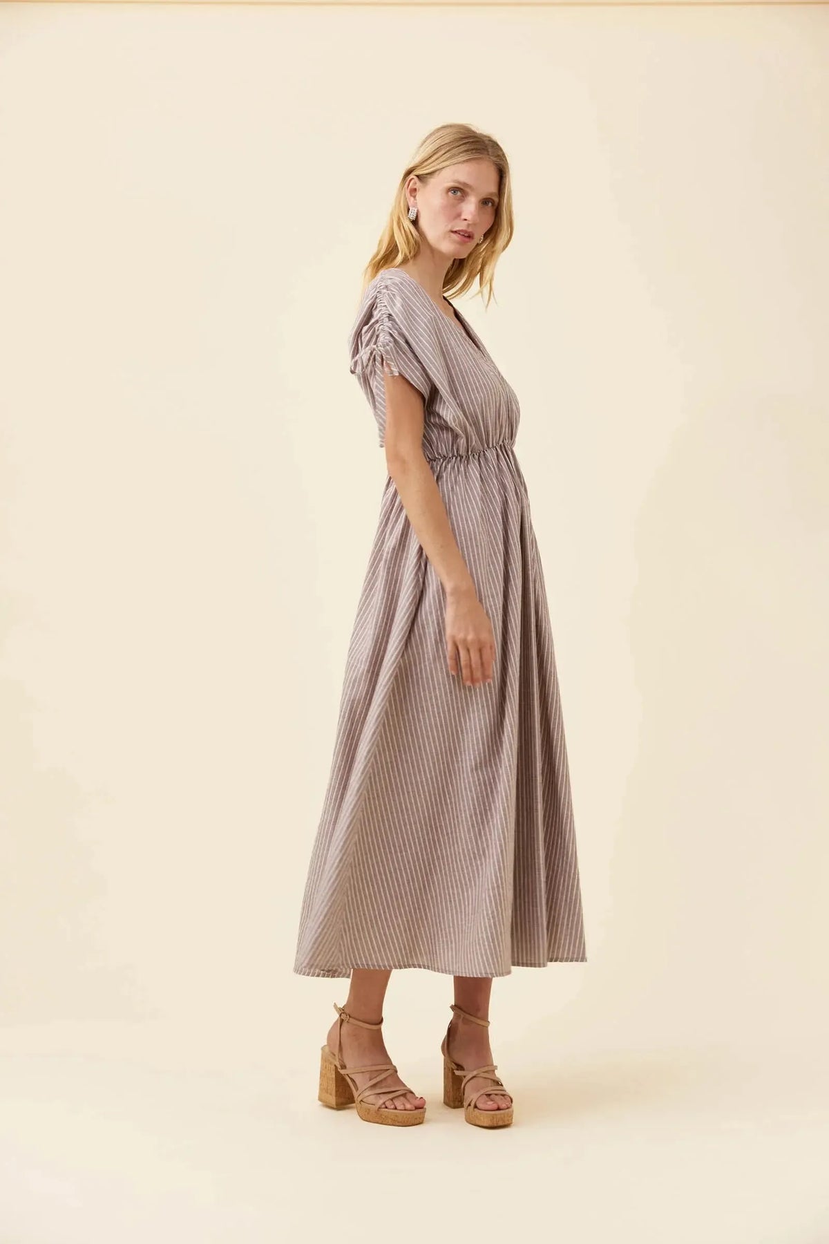 Lyndell Tie Maxi Dress - Taupe-Dresses-Isle Of Mine-The Bay Room