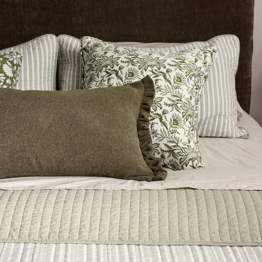 Willa Basil Frill Cushion 40x60cm