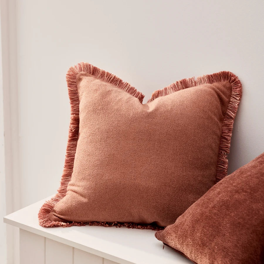 Margot Grapefruit Fringe Cushion 50x50cm