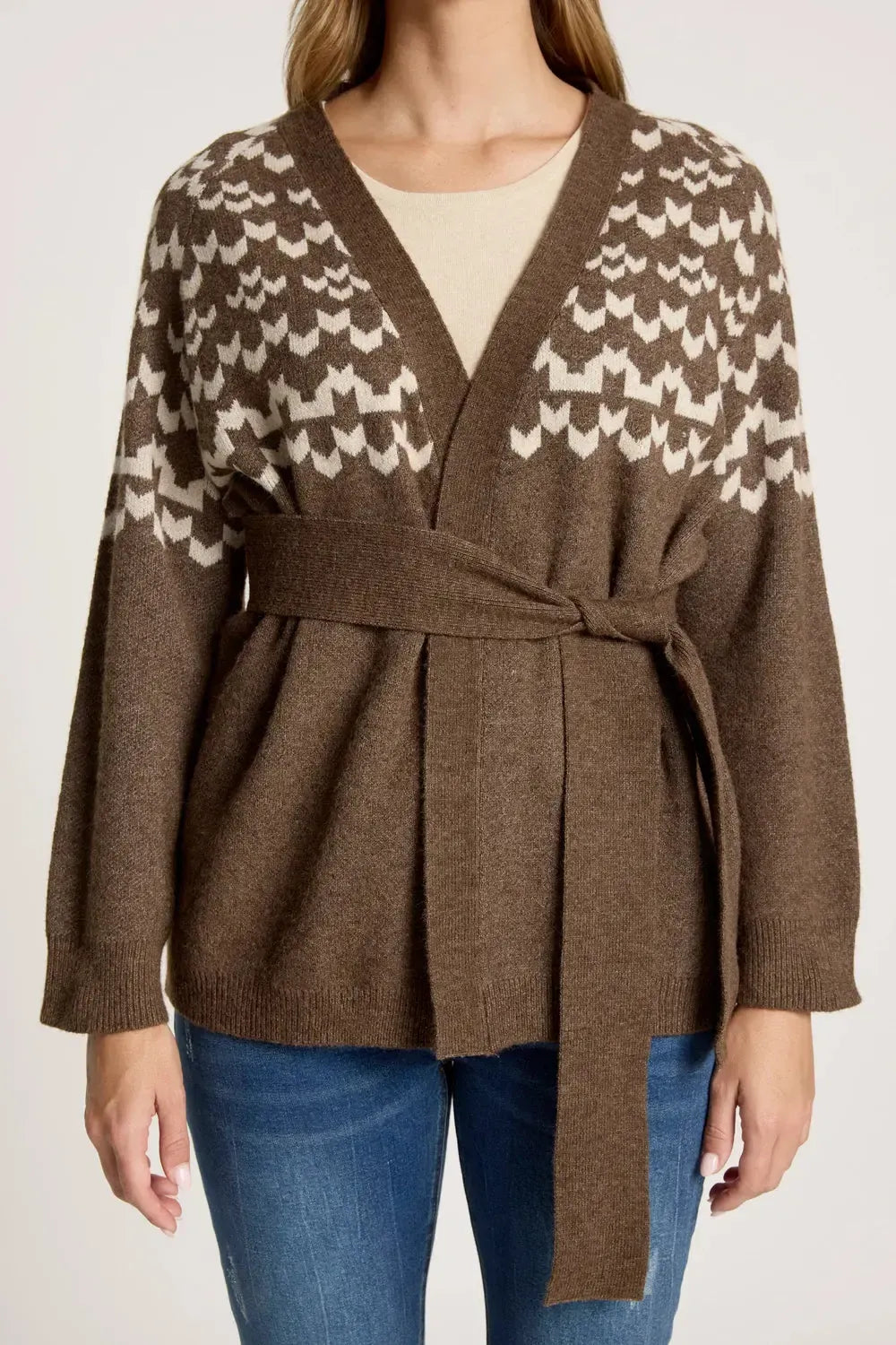 Maasai Cardigan - Cocoa/Dune-Knitwear & Jumpers-Eb & Ive-The Bay Room
