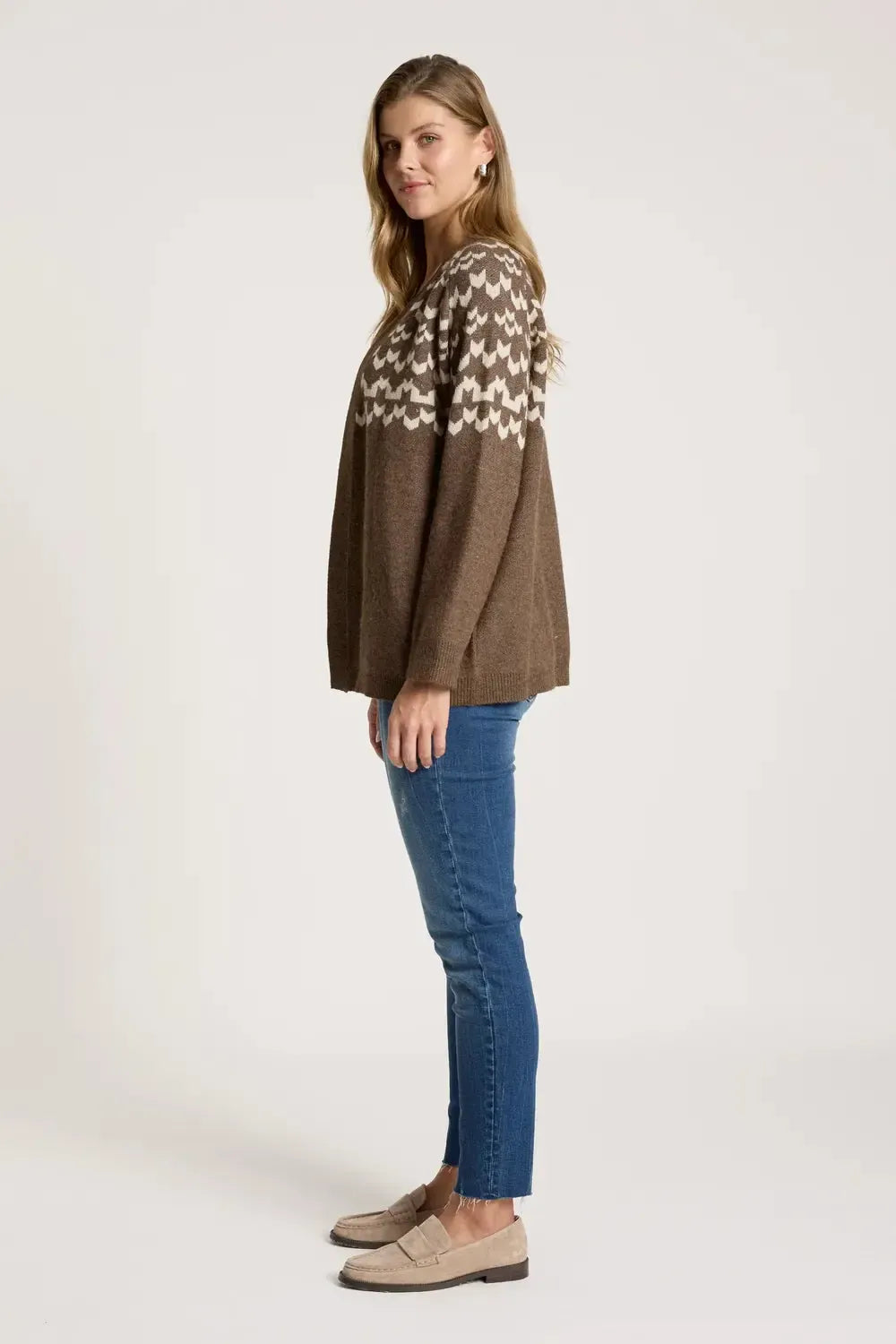 Maasai Cardigan - Cocoa/Dune-Knitwear & Jumpers-Eb & Ive-The Bay Room