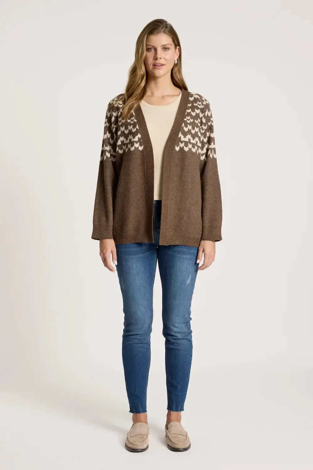 Maasai Cardigan - Cocoa/Dune-Knitwear & Jumpers-Eb & Ive-The Bay Room