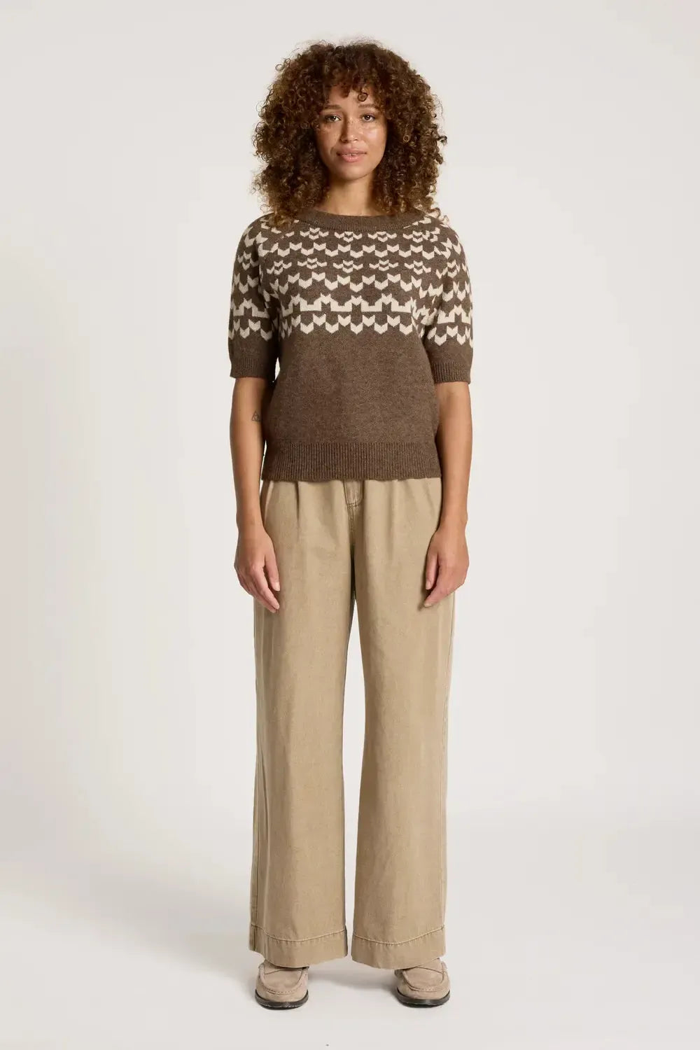 Maasai Knit Top - Cocoa/Dune-Tops-Eb & Ive-The Bay Room