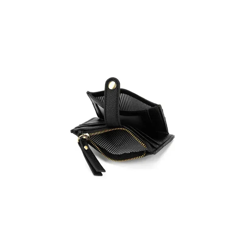 Mabel Black Card Holder/Coin Purse Wallet-Bags & Clutches-Black Caviar Designs-The Bay Room