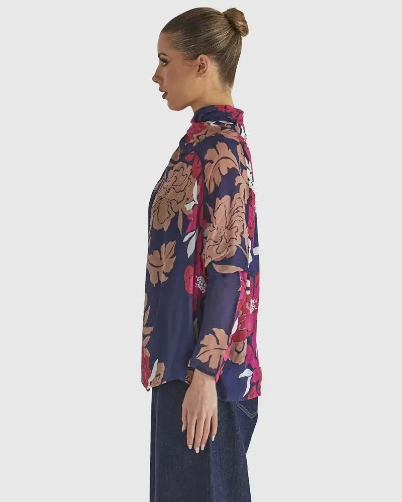 Magnetic Top - Pink Floral-Tops-Fate + Becker-The Bay Room