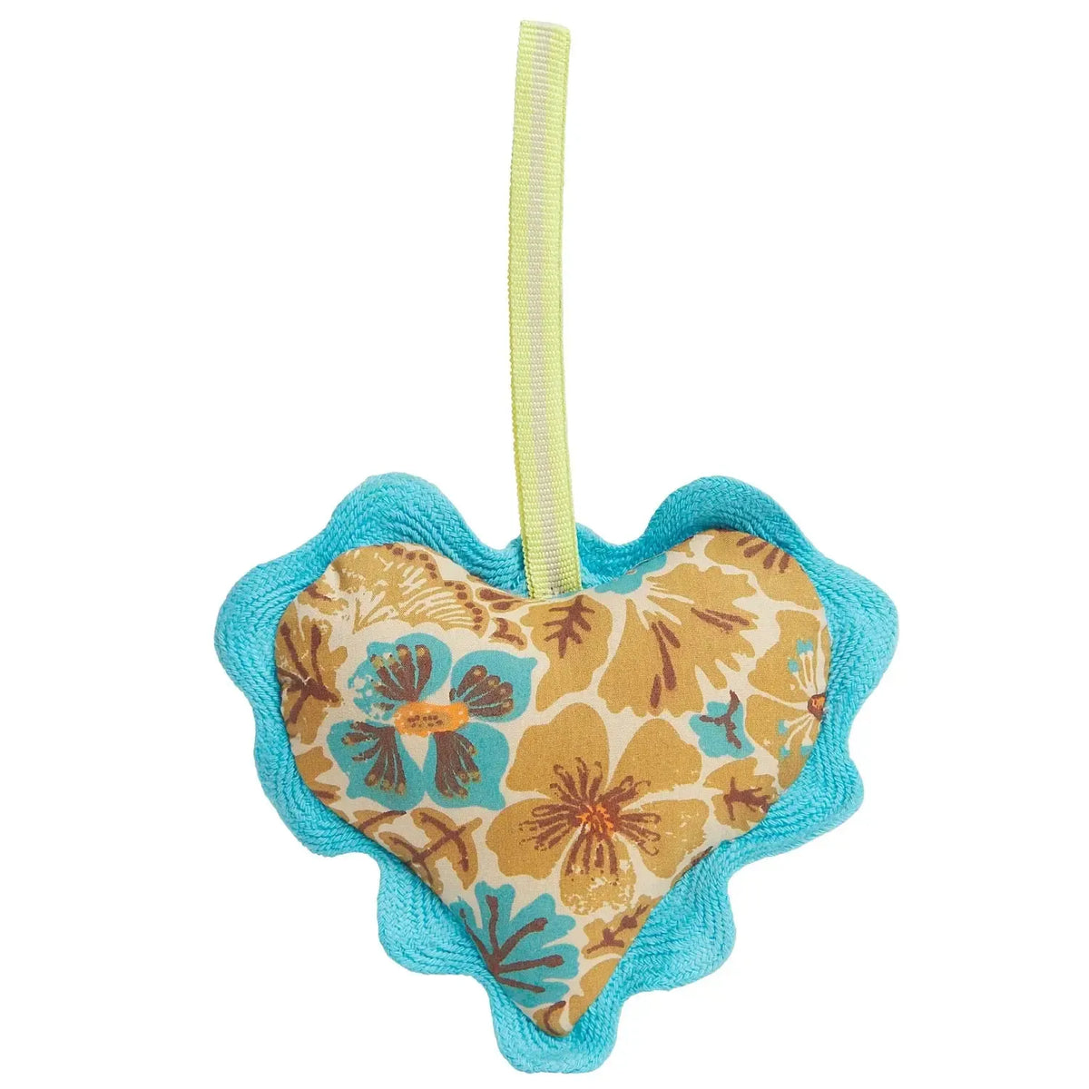 Magnolia Cotton Heart Decoration - Turquoise-Christmas-Sage & Clare-The Bay Room