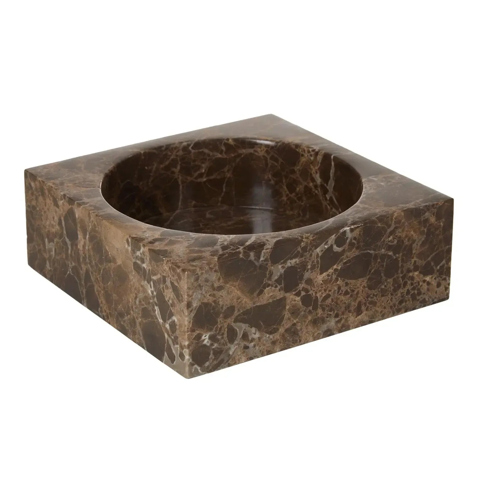 Manos Marble Decorative Bowl 7x20x20cm Brown-Decor Items-Academy Home Goods-The Bay Room