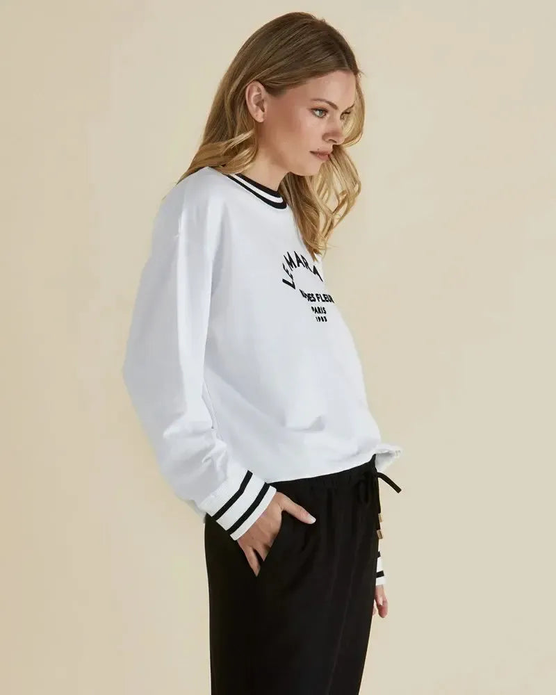 Marais Sweat - White-Knitwear & Jumpers-Betty Basics-The Bay Room