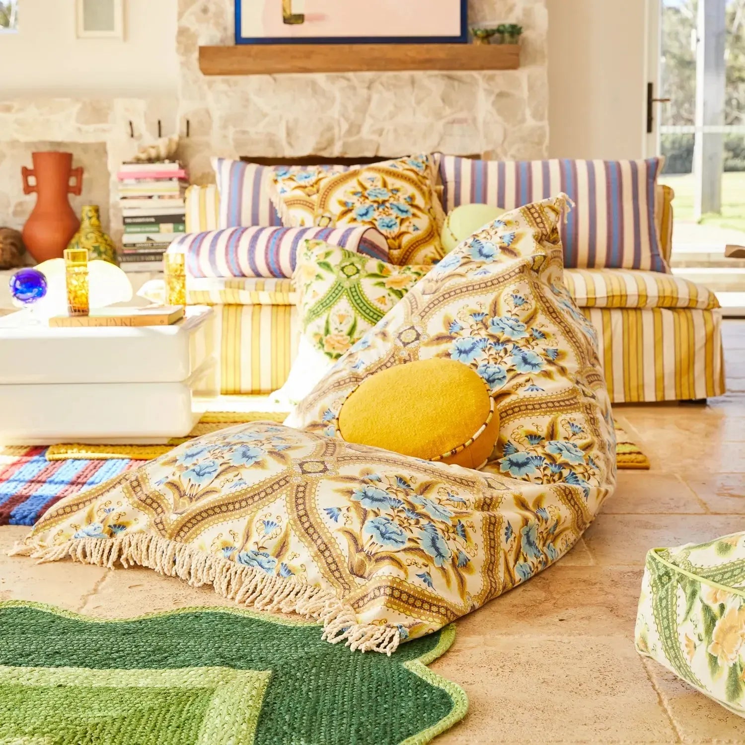 Margaret Bean Bag - Clay-Soft Furnishings-Sage & Clare-The Bay Room