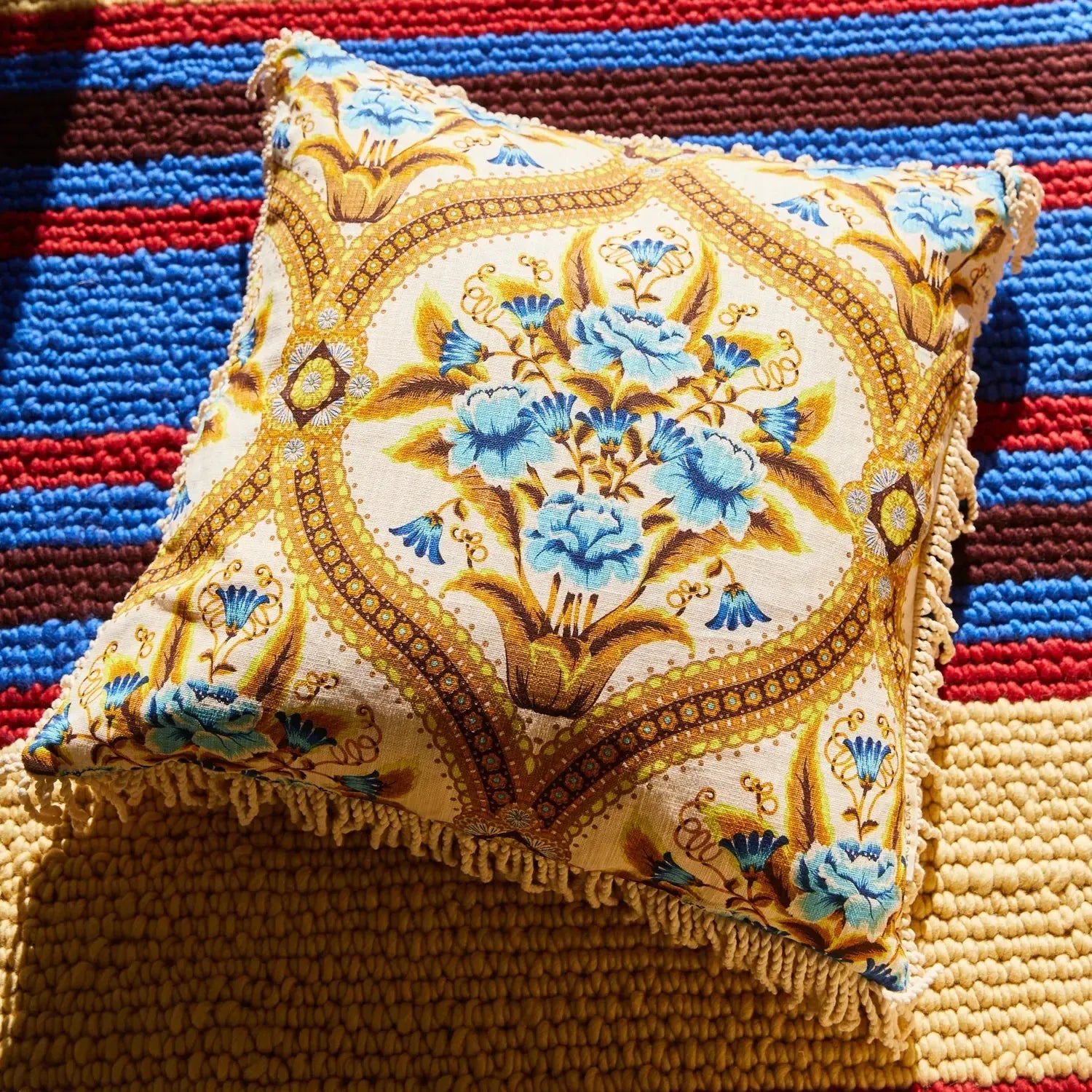 Margaret Fringe Cushion - Clay-Soft Furnishings-Sage & Clare-The Bay Room
