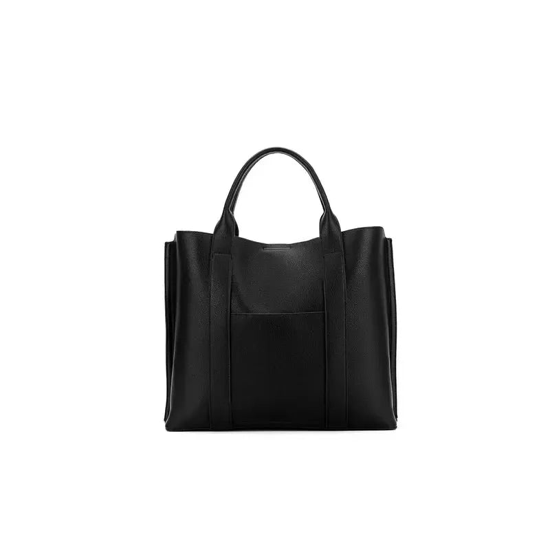 Margaux Black 2 Piece Laptop Top Handle Bag-Bags & Clutches-Black Caviar Designs-The Bay Room