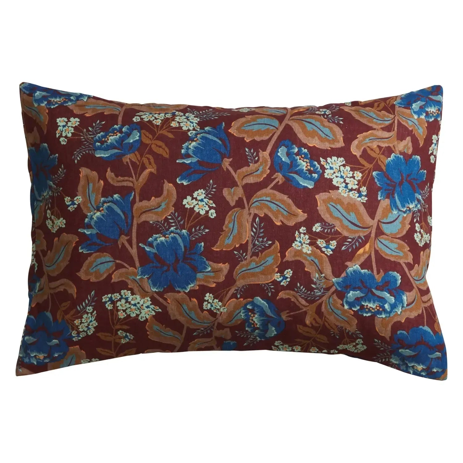 Margot Linen Pillowcase Set - Mahogany-Soft Furnishings-Sage & Clare-The Bay Room
