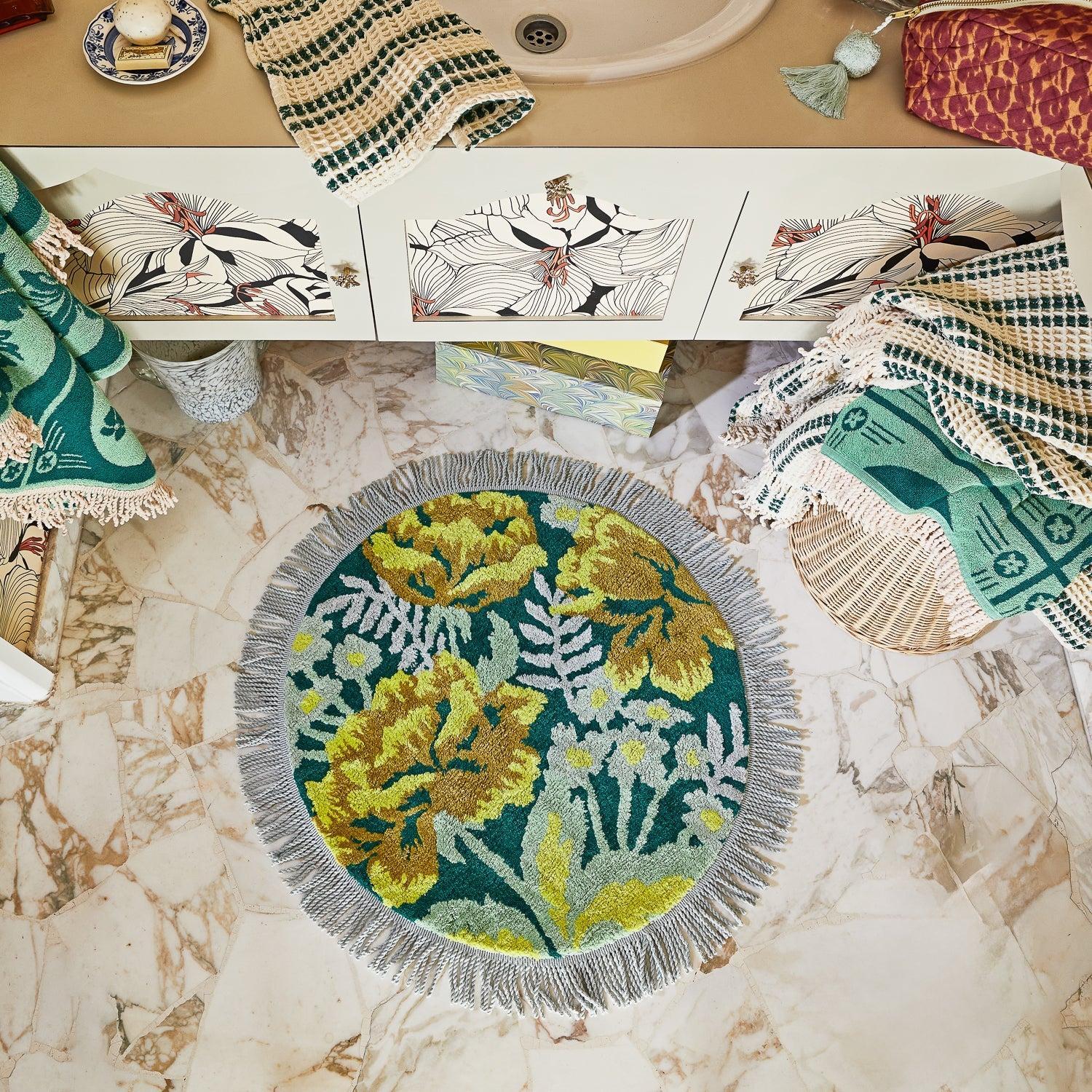 Margot Round Bath Mat-Soft Furnishings-Sage & Clare-The Bay Room