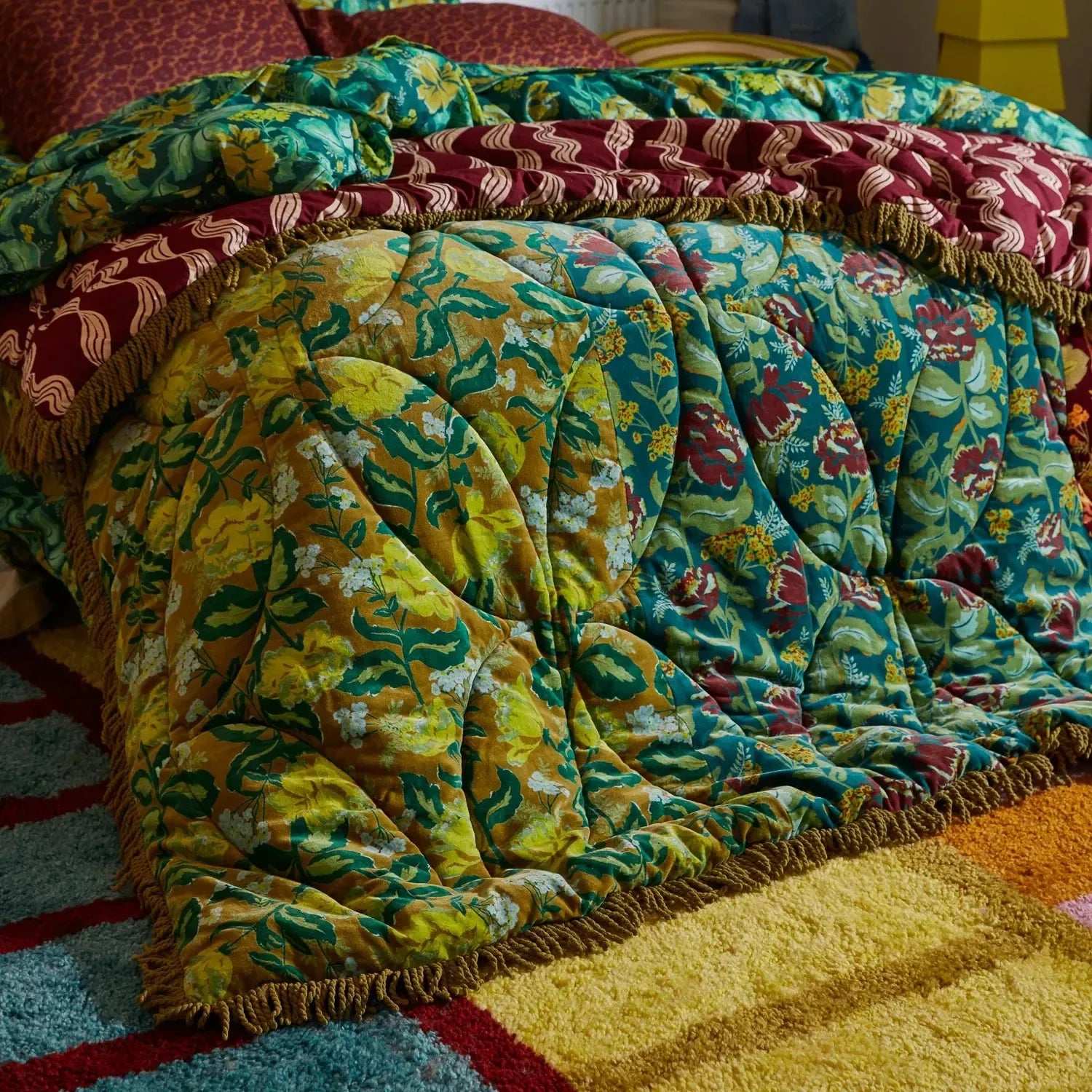 Margot Velvet Bedcover-Soft Furnishings-Sage & Clare-The Bay Room