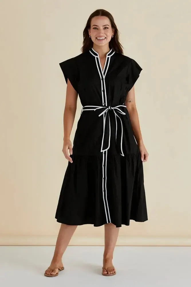 Mari Dress - Black-Dresses-Betty Basics-The Bay Room