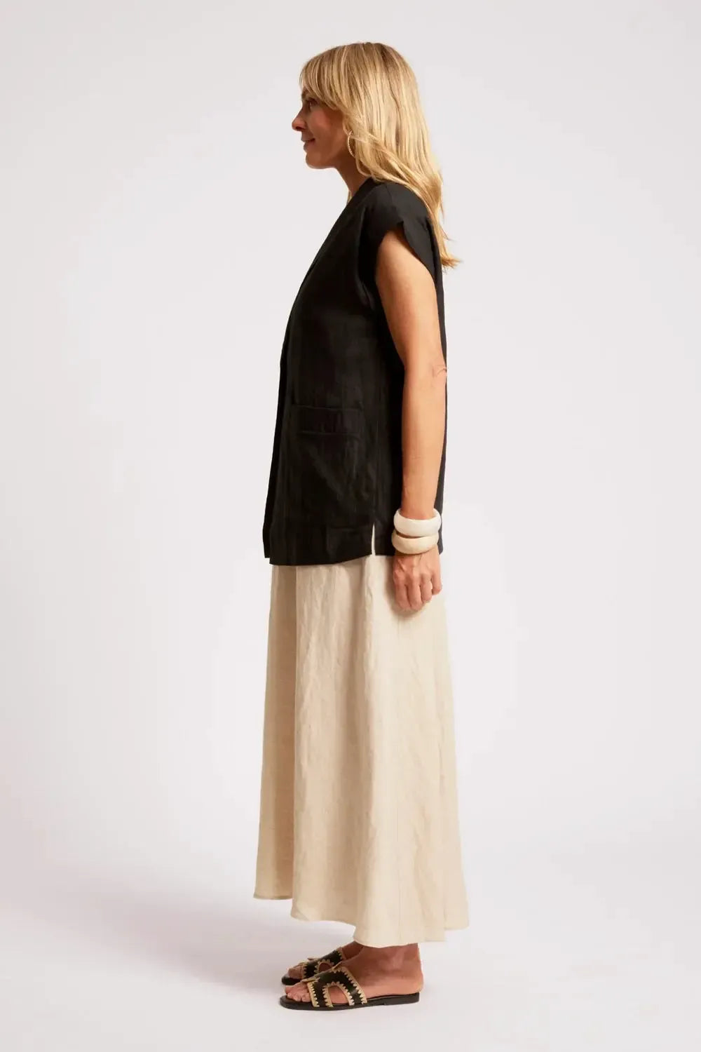 Maris Blazer Vest - Black-Jackets, Vests & Coats-Eb & Ive-The Bay Room