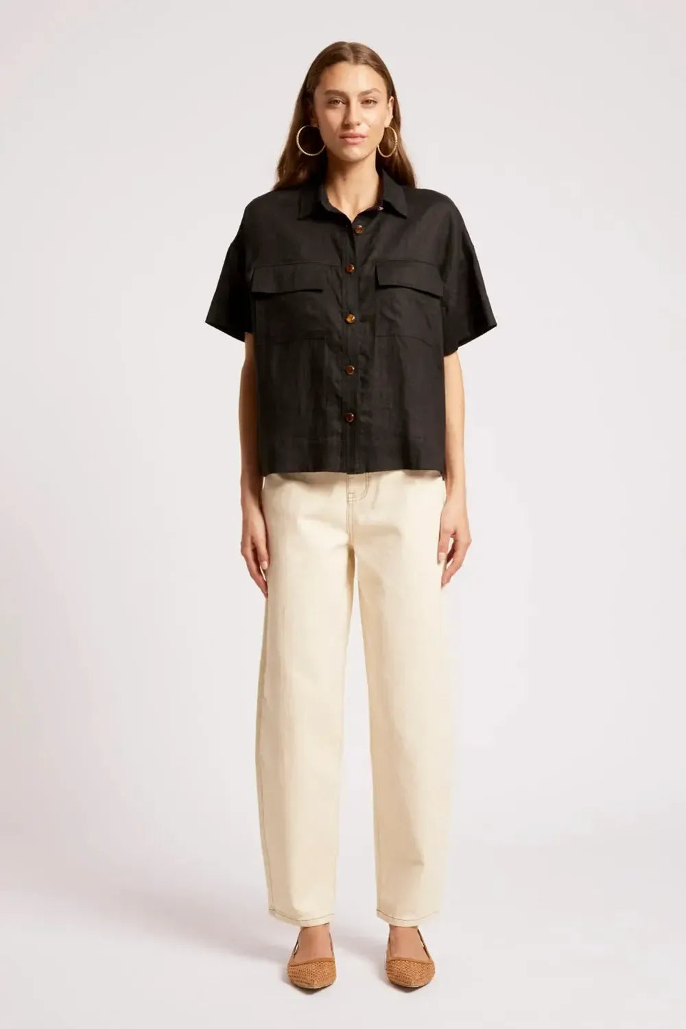 Maris Shirt - Black-Tops-Eb & Ive-The Bay Room