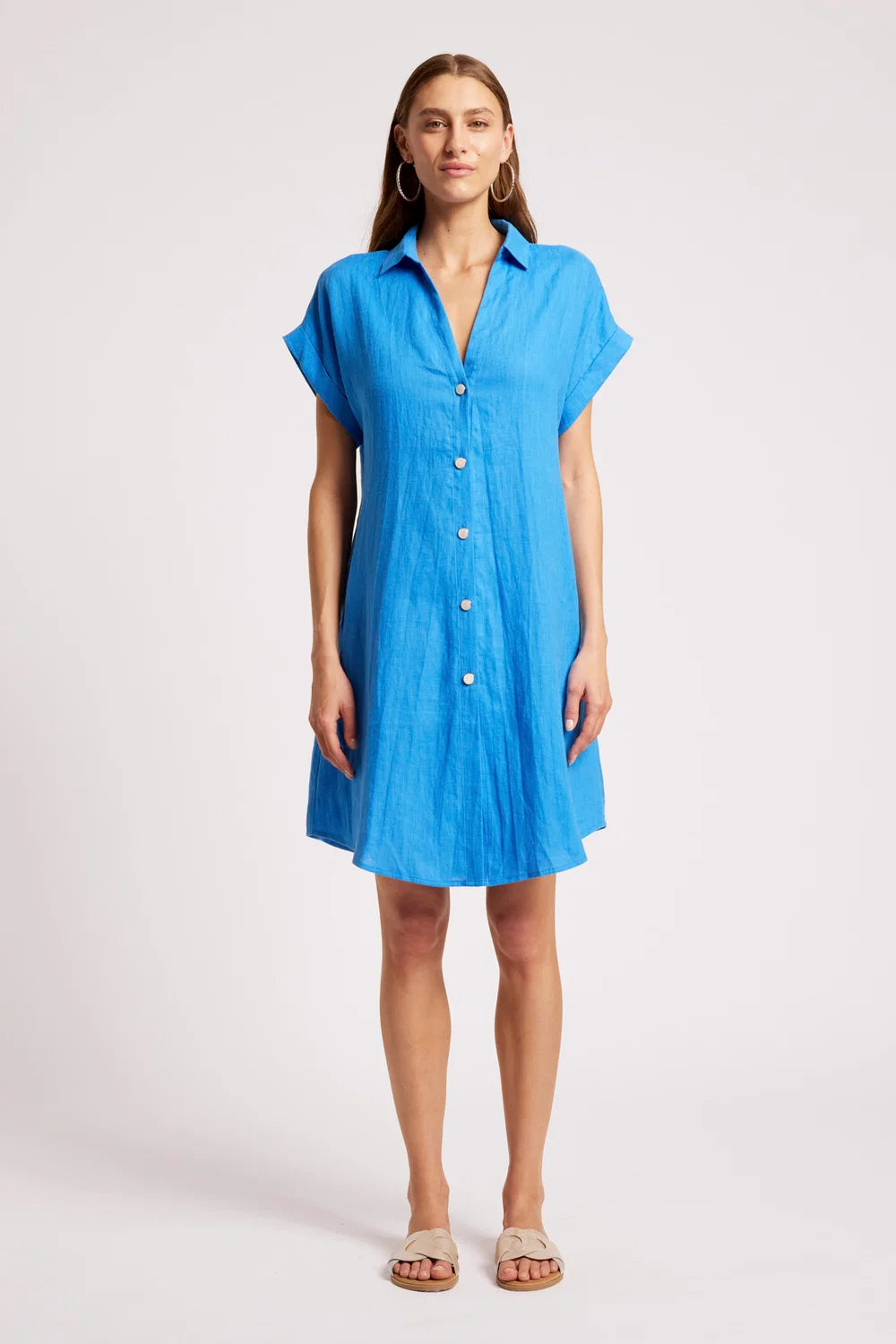Maris Shirt Dress - Marine-Dresses-Eb & Ive-The Bay Room