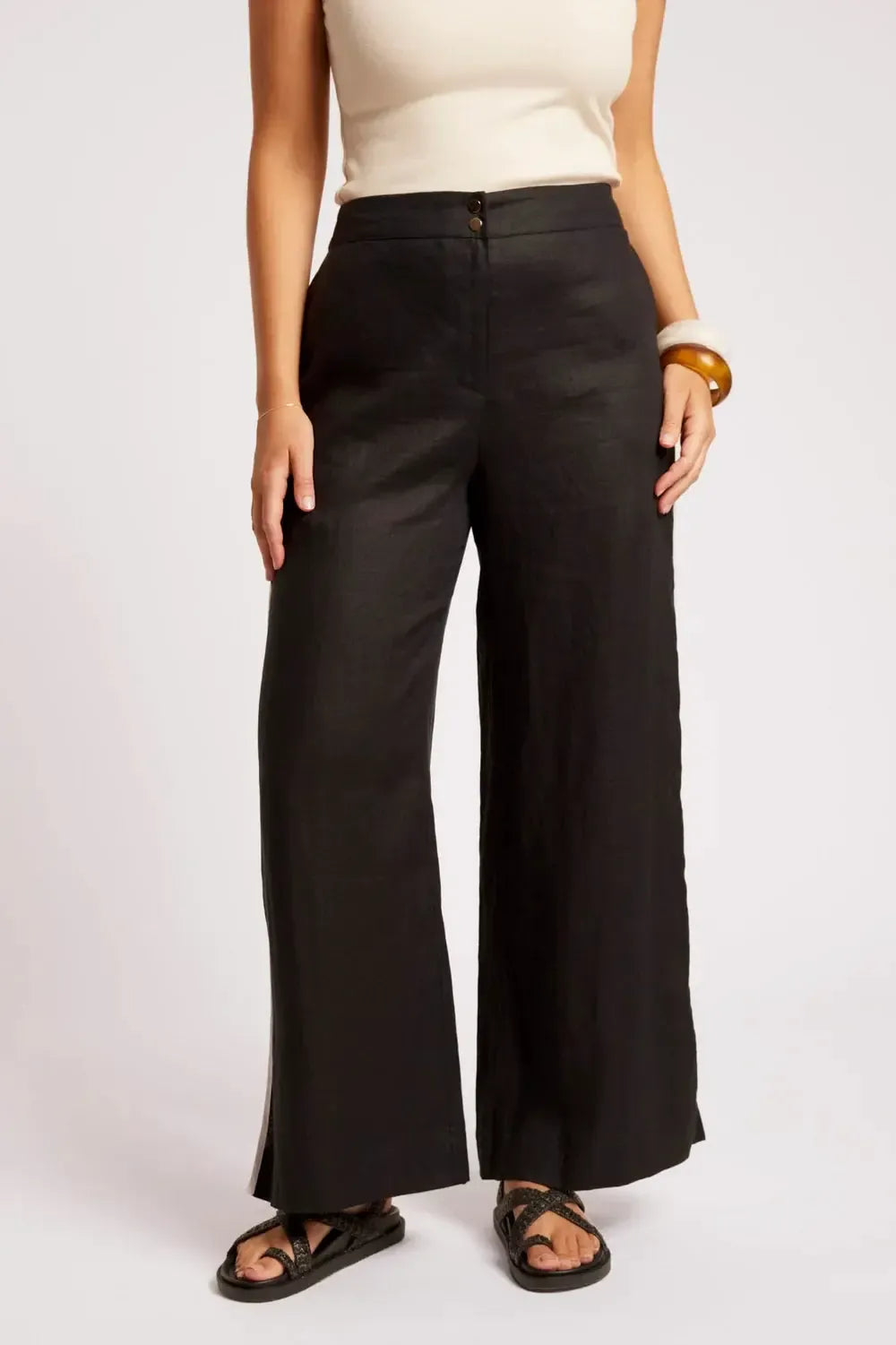 Maris Splice Pant - Black/Tusk-Pants-Eb & Ive-The Bay Room