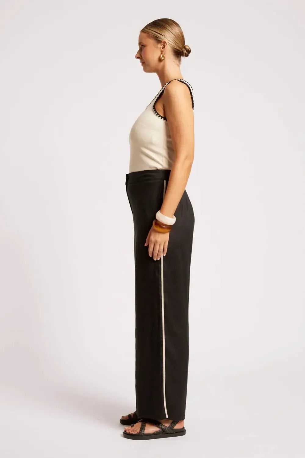Maris Splice Pant - Black/Tusk-Pants-Eb & Ive-The Bay Room