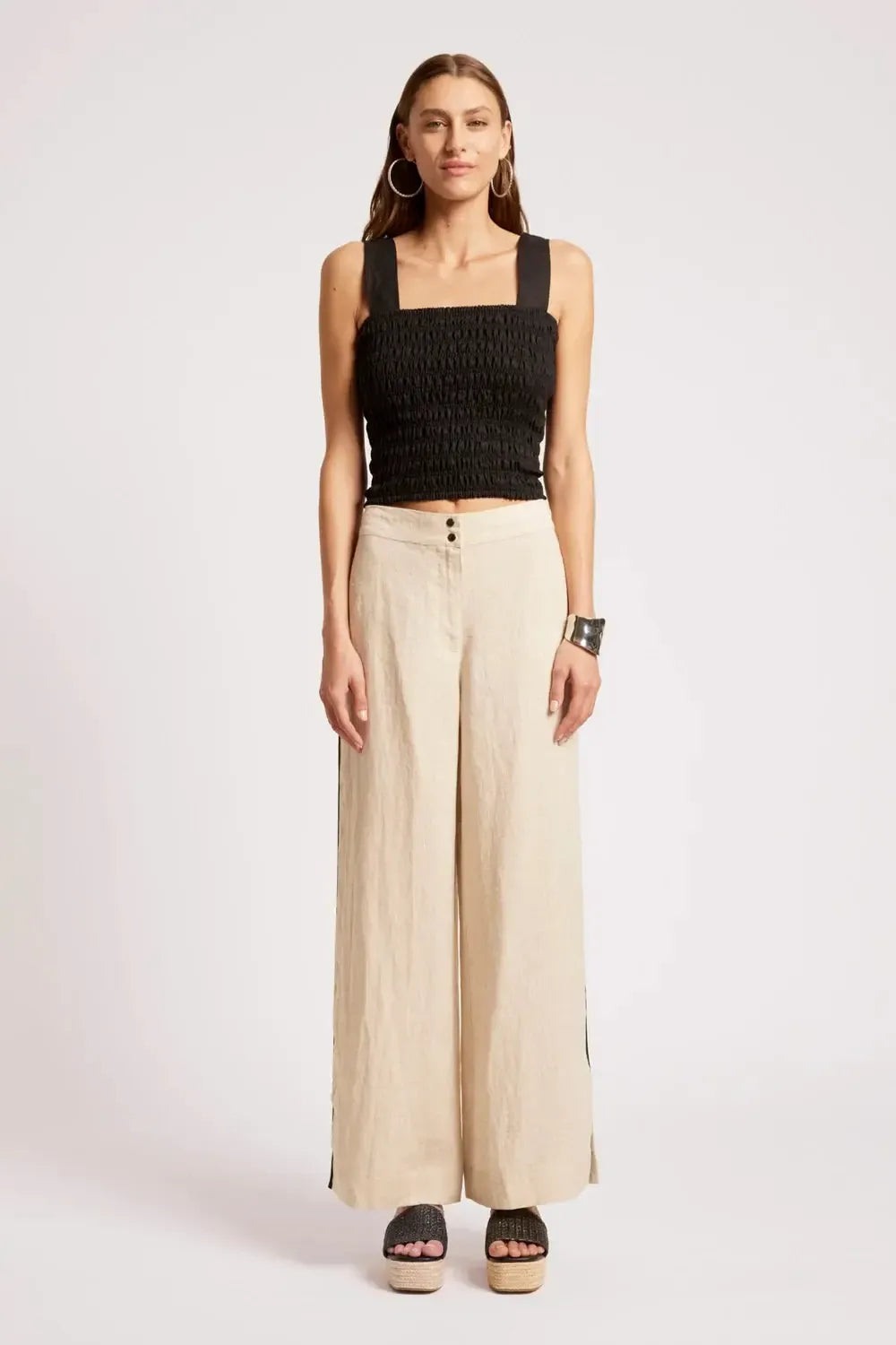 Maris Splice Pant - Tusk/Black-Pants-Eb & Ive-The Bay Room