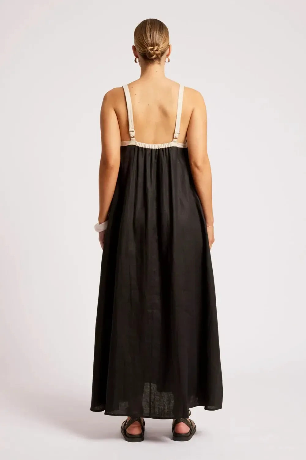 Maris Splice Tank Maxi Dress - Black/Tusk-Dresses-Eb & Ive-The Bay Room