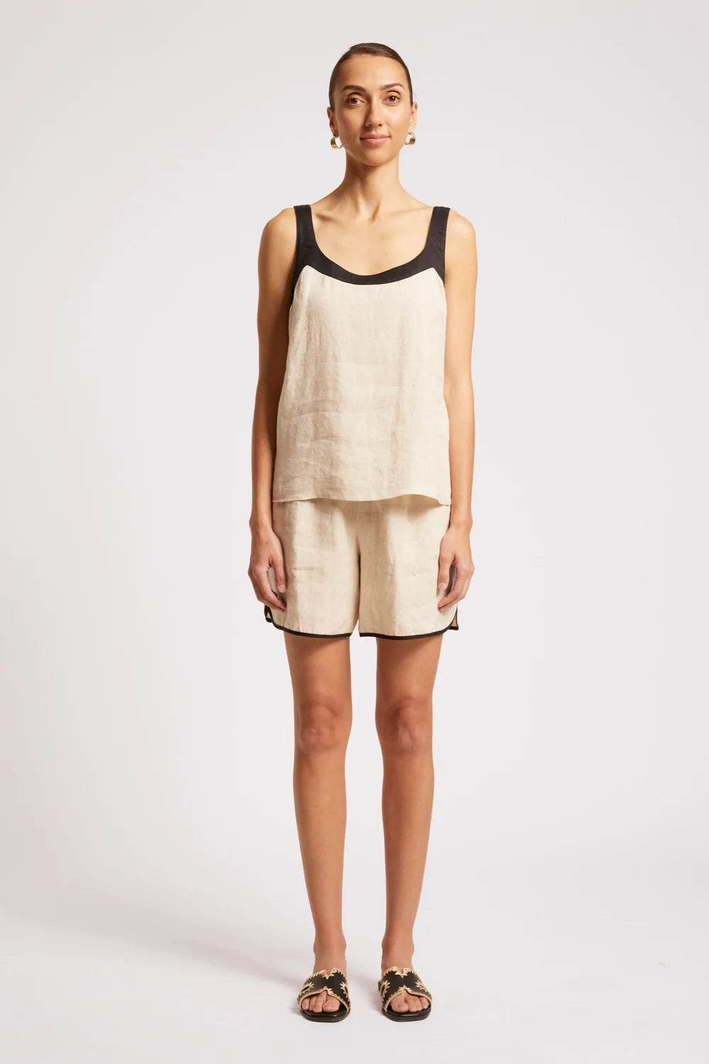 Maris Splice Tank - Tusk/Black-Tops-Eb & Ive-The Bay Room