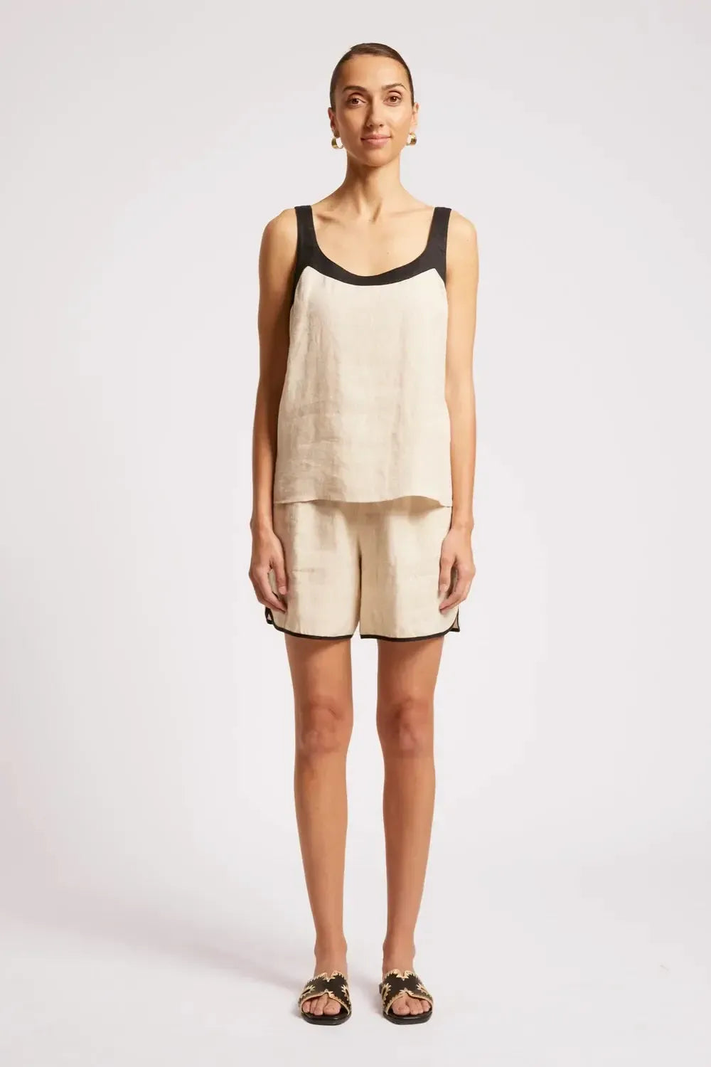 Maris Splice Tank - Tusk/Black-Tops-Eb & Ive-The Bay Room