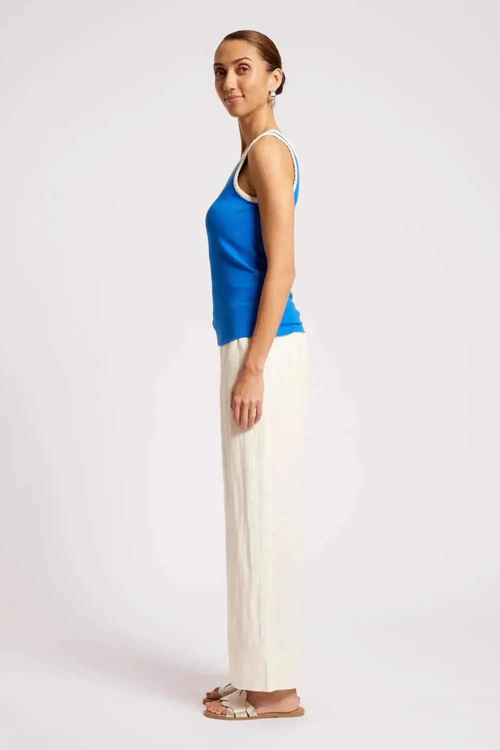 Maris Stitched Tank - Marine/White-Tops-Eb & Ive-The Bay Room