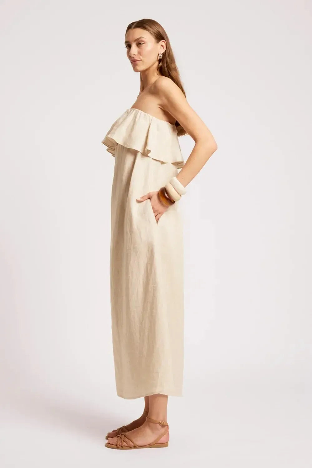 Maris Strapless Dress - Tusk-Dresses-Eb & Ive-The Bay Room