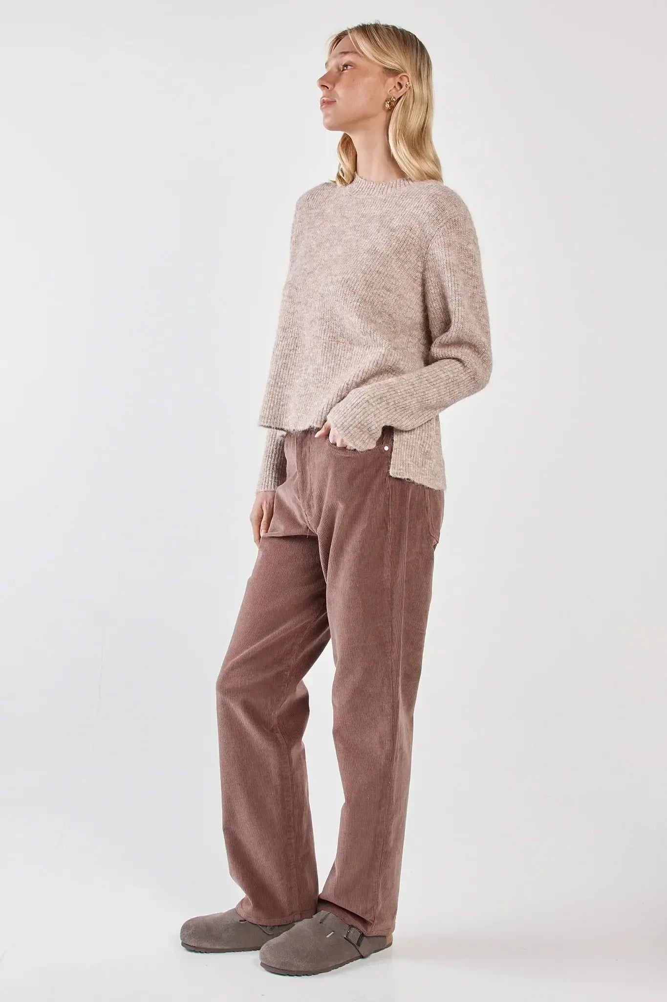Marli Boxy Rib Knit - Fawn-Tops-SASS-The Bay Room
