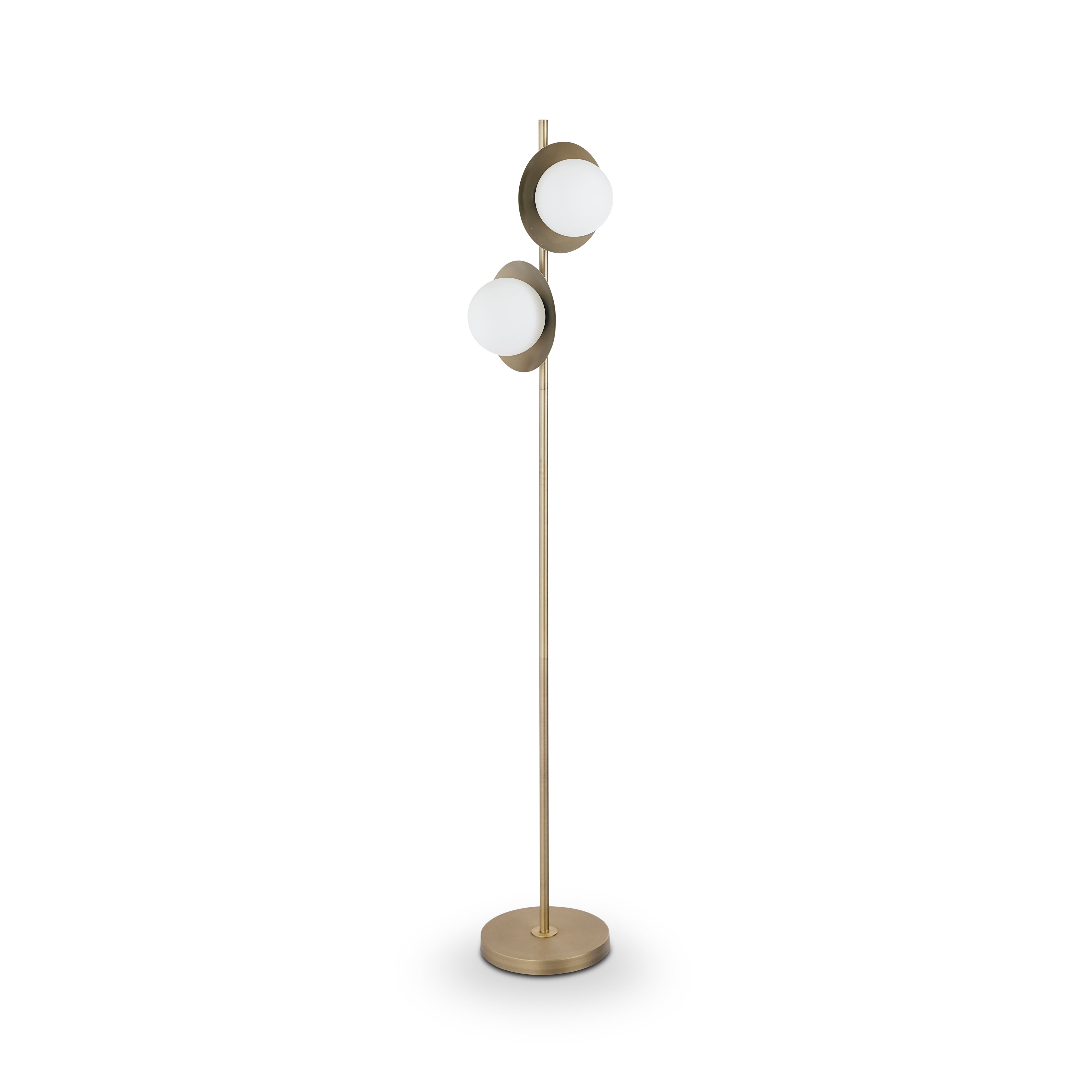 Marlow Antique Brass Floor Lamp-Lighting-Madras Link-The Bay Room