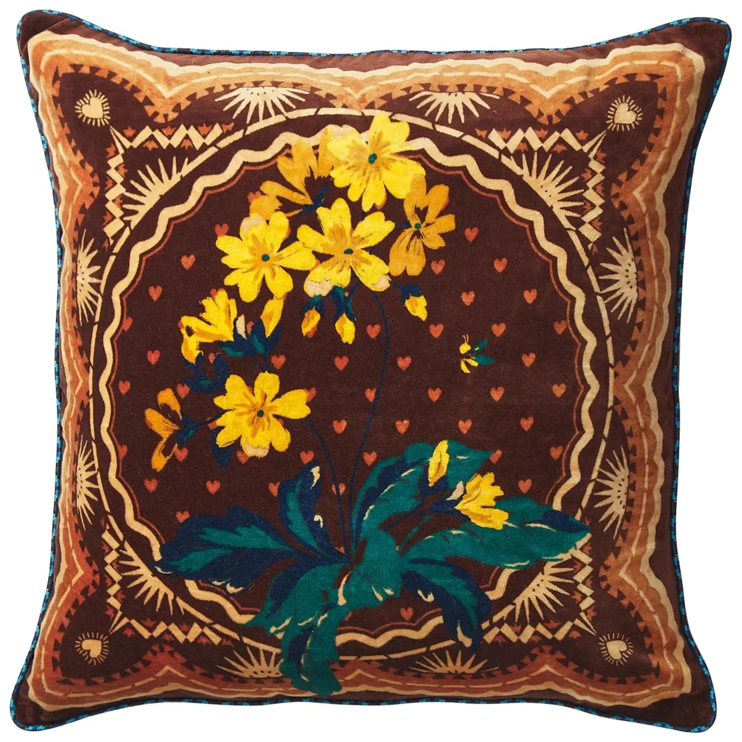 Marnie Velvet Cushion - Umber-Soft Furnishings-Sage & Clare-The Bay Room