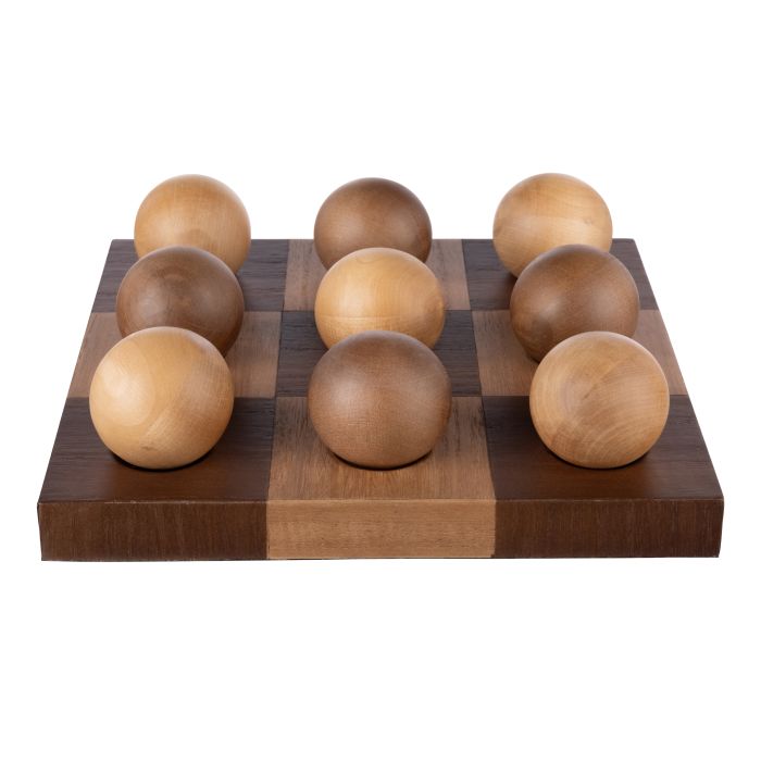 Marshall Game & Sculpture 23x26x7cm Light & Dark Timber-Decor Items-Academy Home Goods-The Bay Room