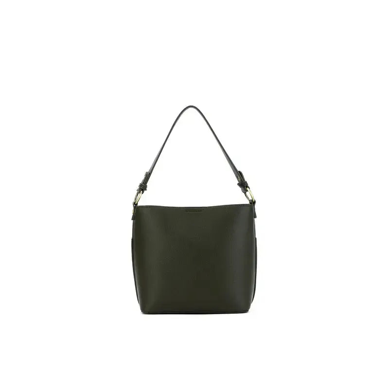 Martina Dark Olive Bucket/Crossbody Bag-Bags & Clutches-Black Caviar Designs-The Bay Room