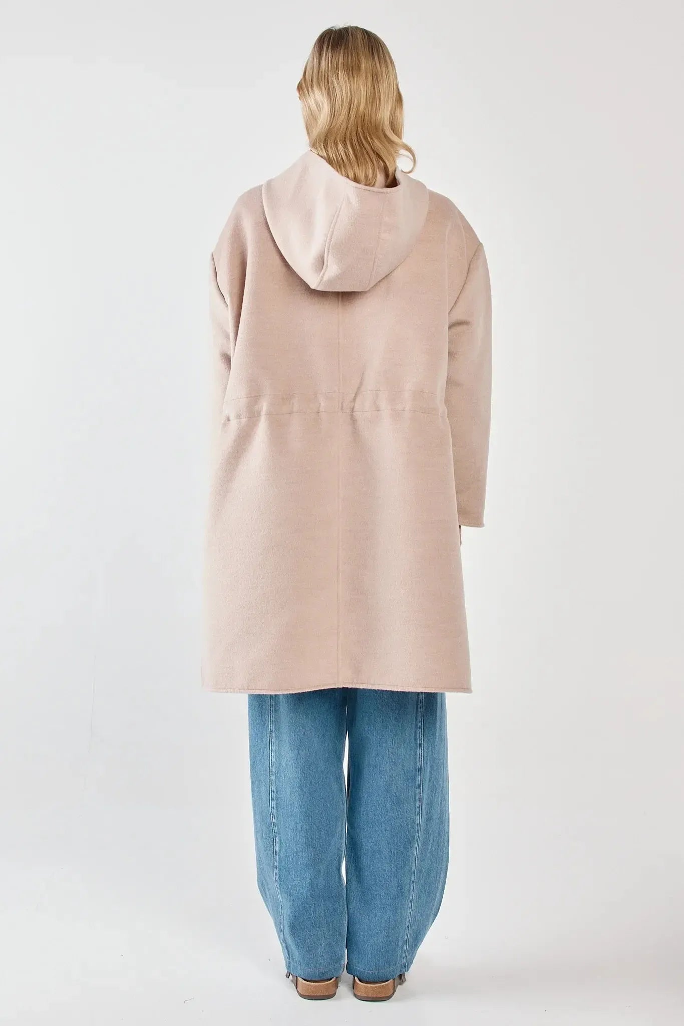 Maxi Hooded Coat - Soft Oat-Jackets, Coats & Vests-SASS-The Bay Room