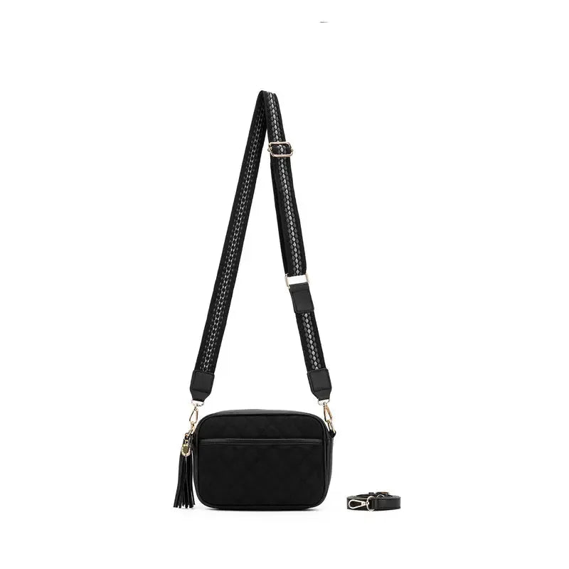 Maxine Black Crossbody Bag-Bags & Clutches-Black Caviar Designs-The Bay Room