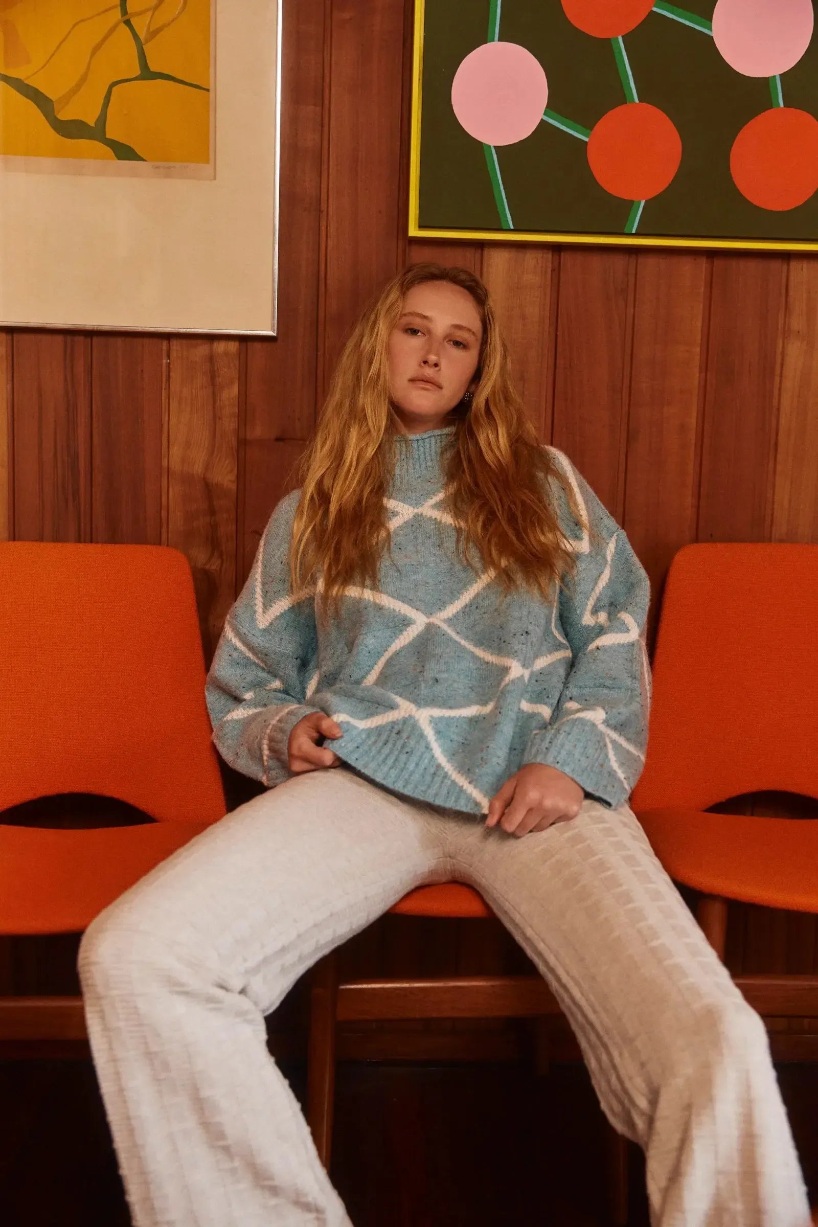 Mckenna Diamond Jumper - Ice Blue-Isle Of Mine-The Bay Room