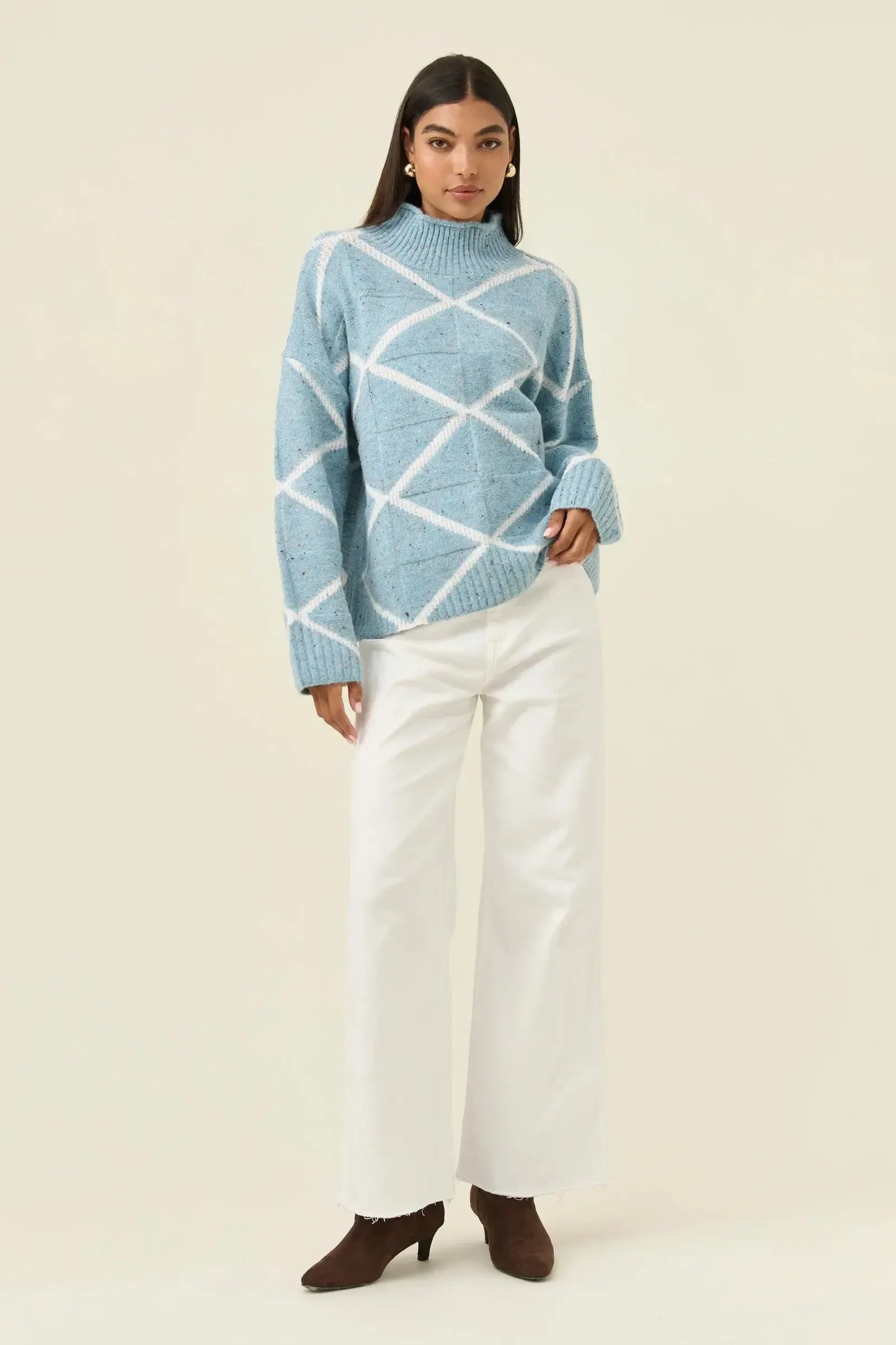 Mckenna Diamond Jumper - Ice Blue-Isle Of Mine-The Bay Room