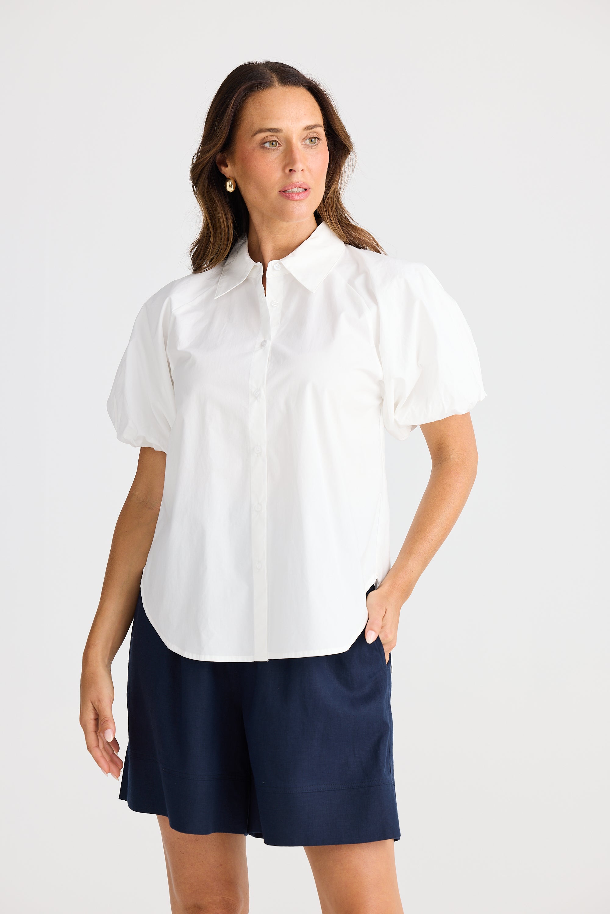 Meadow Shirt - White-Tops-Brave & True-The Bay Room