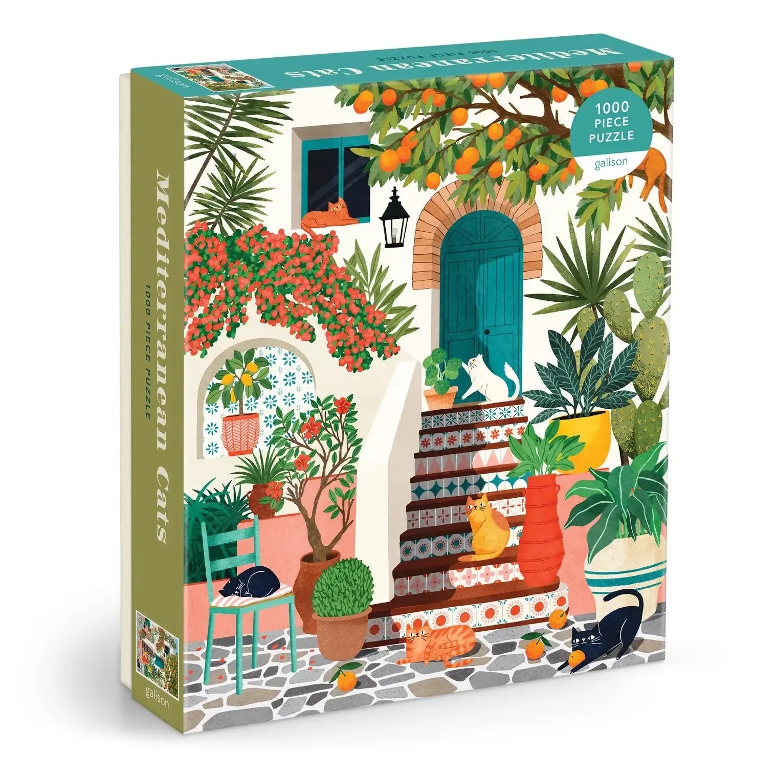 Mediterranean Cats Puzzle 1000pc-Fun & Games-Galison-The Bay Room