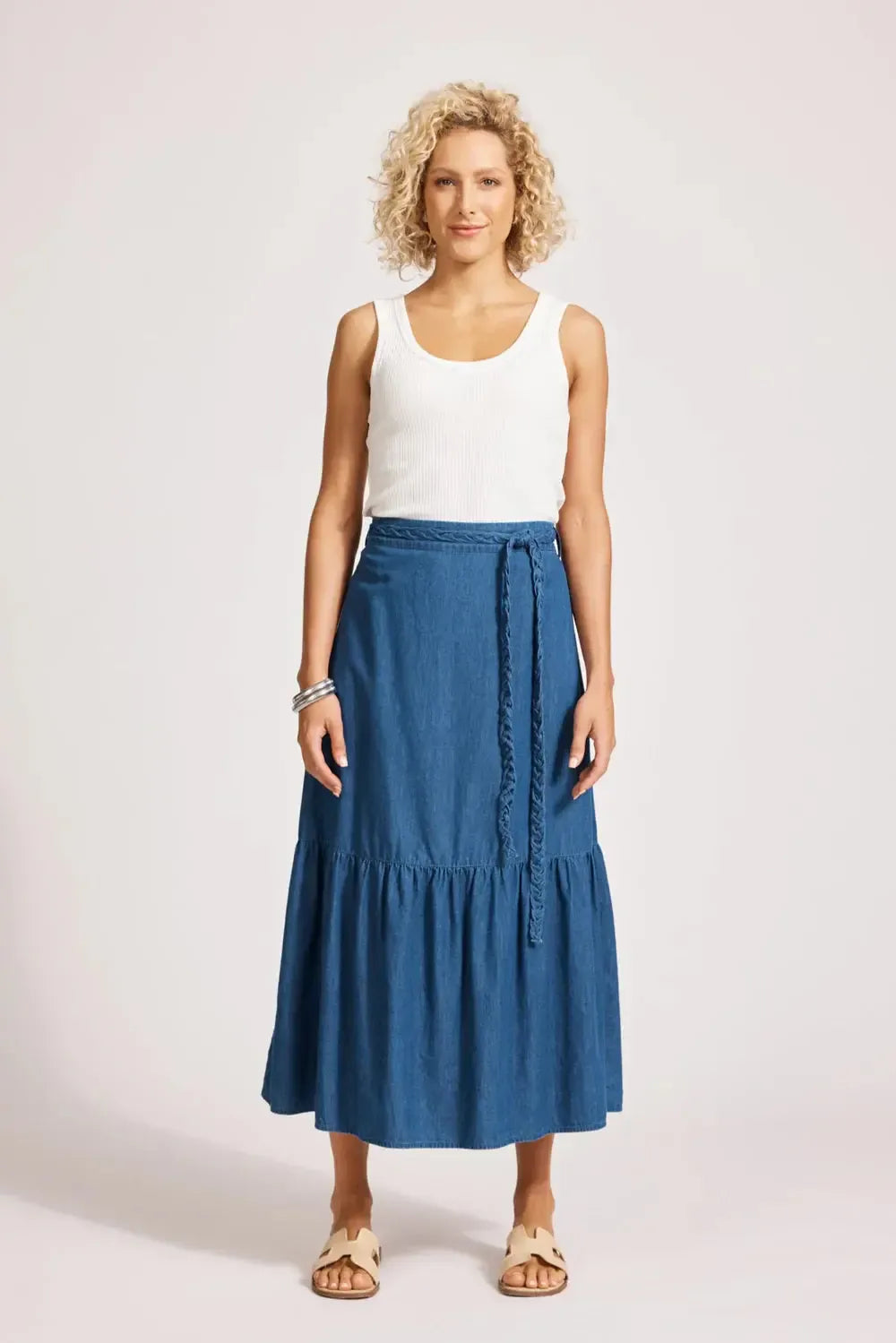 Melenia Denim Skirt - Indigo-Eb & Ive-The Bay Room