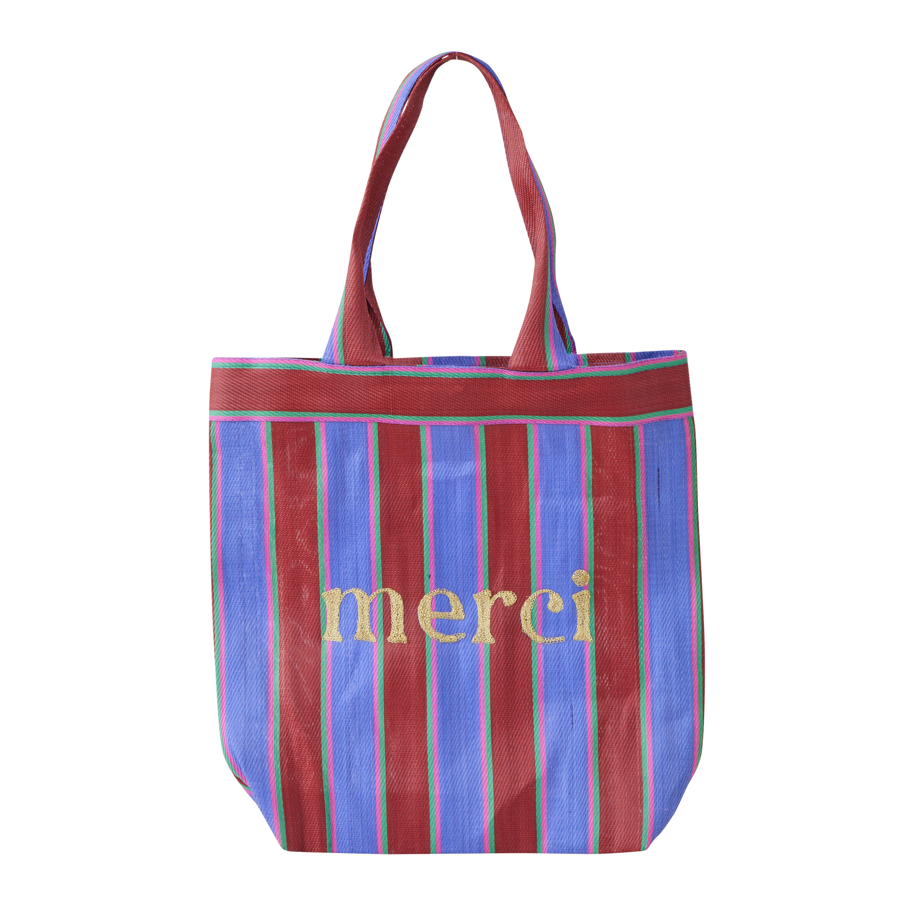 Merci Recycled Tote 38x10x40cm Multi-Travel & Outdoors-Coast To Coast Home-The Bay Room